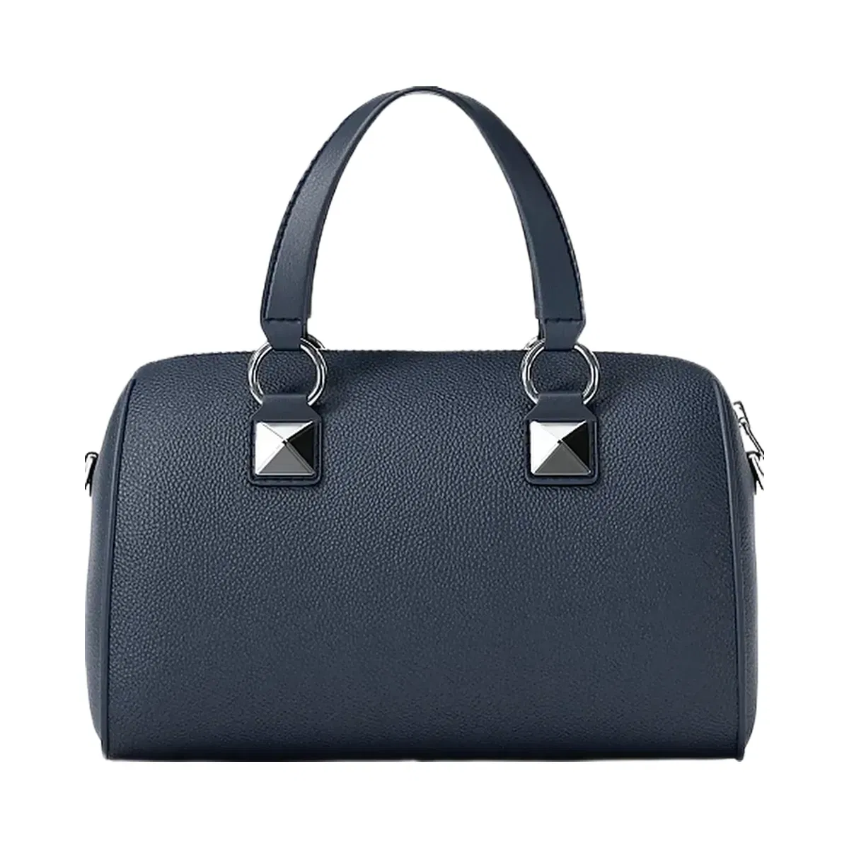 Michael Kors Grayson Small Pebbled Leather Duffel Crossbody Bag Navy