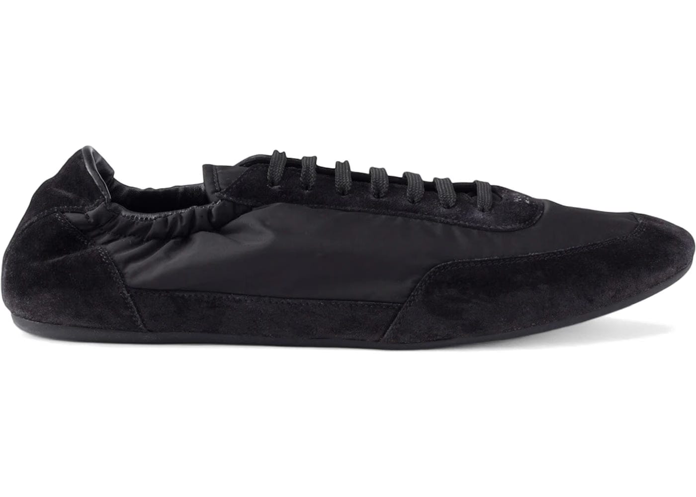 Prada Collapse Sneakers Re-Nylon Suede Elasticized Black