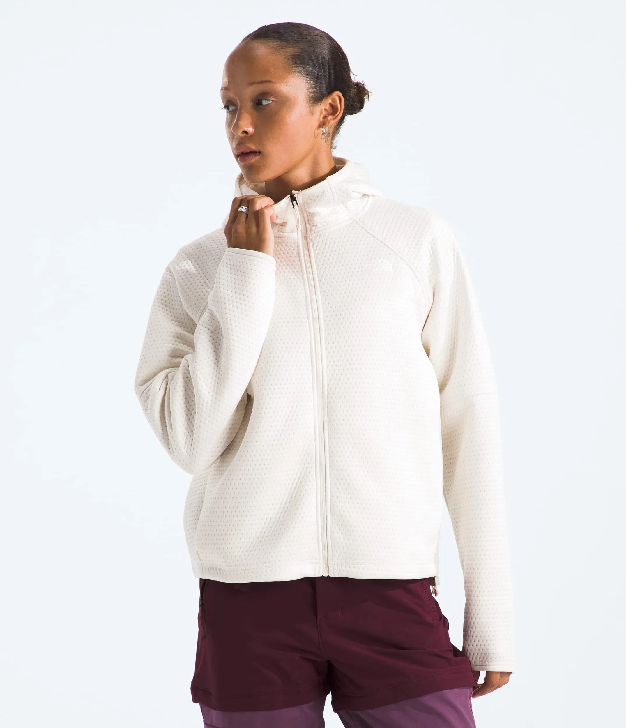 The North Face Women’s DOTKNIT™ Thermal Full-Zip Hoodie White Dune