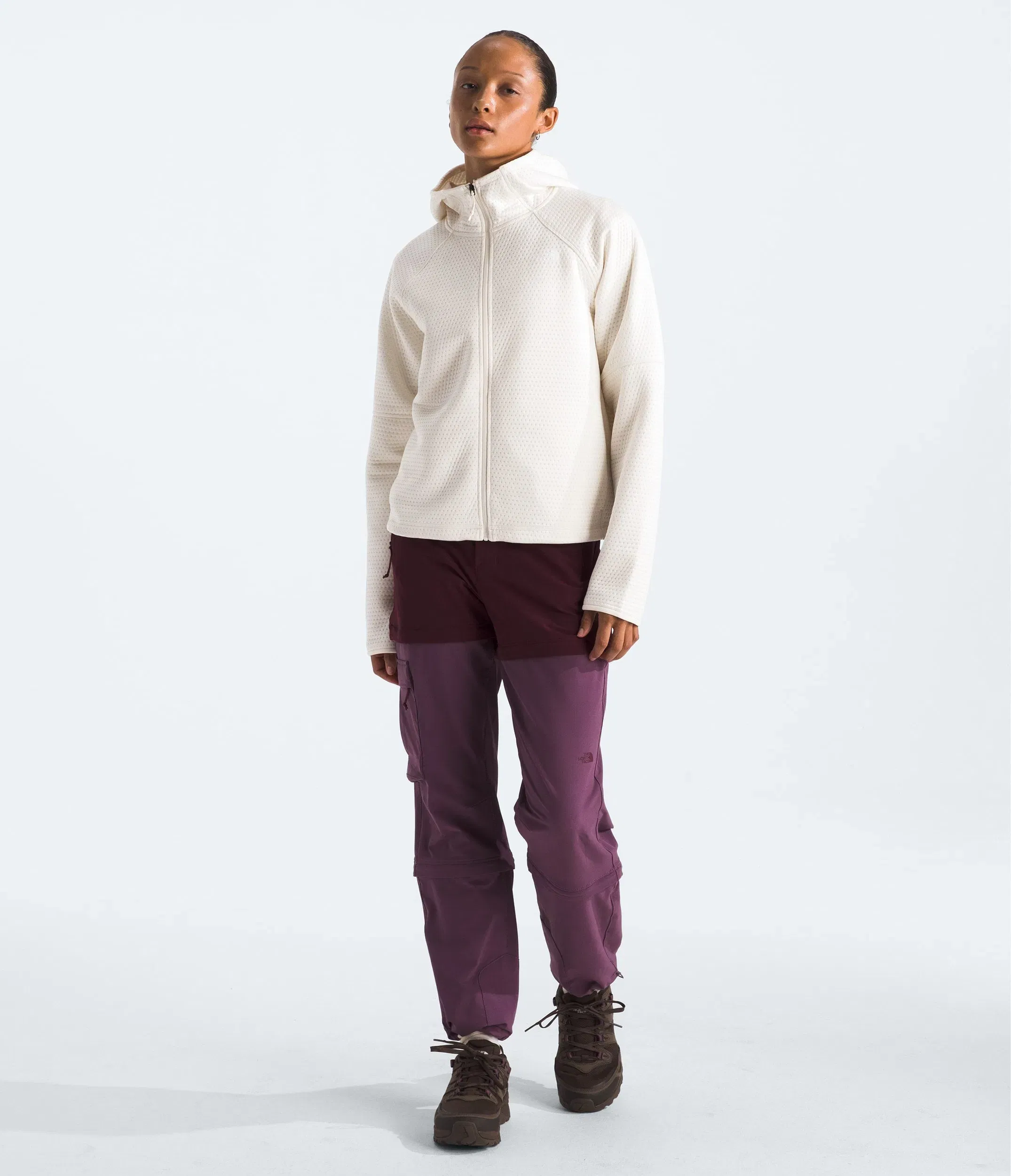 The North Face Women’s DOTKNIT™ Thermal Full-Zip Hoodie White Dune