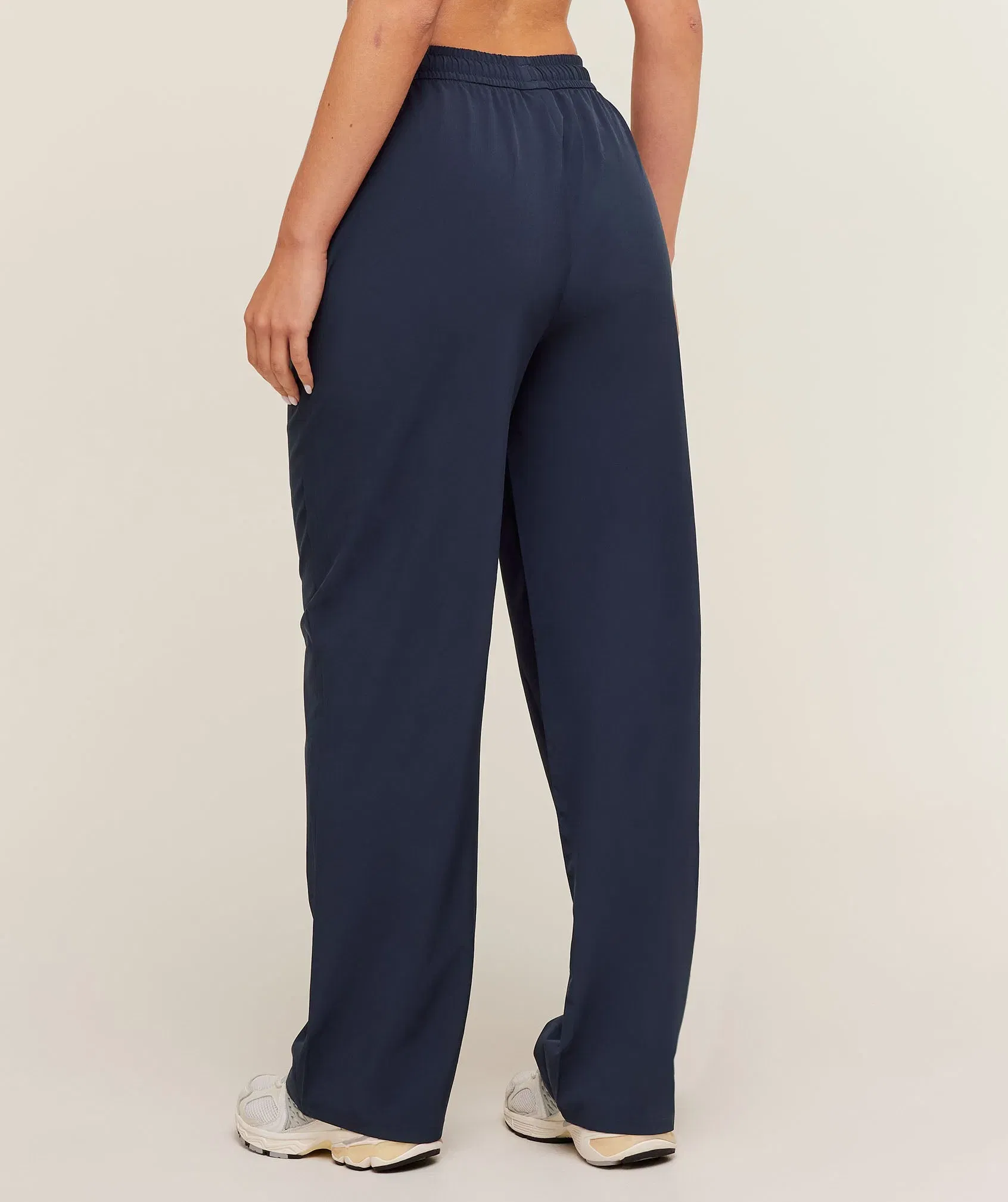 Women's Gymshark Woven Track Straight Leg Pants Heavy Blue