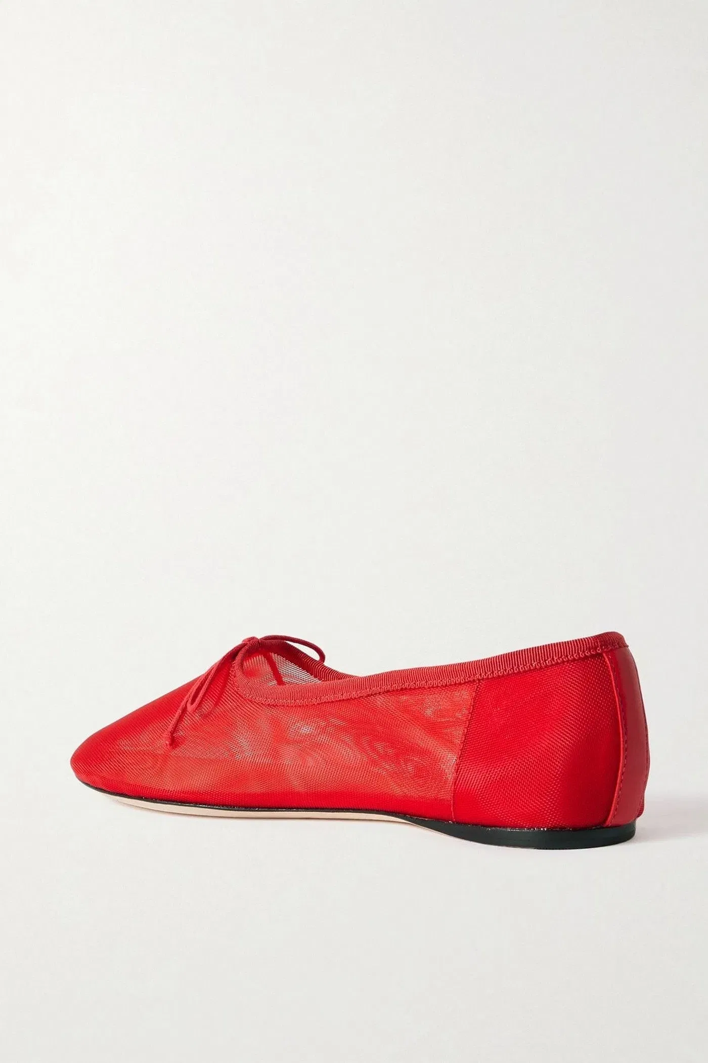 Loeffler Randall Landon Soft Bow-Detailed Mesh Ballet Flats Red Women's