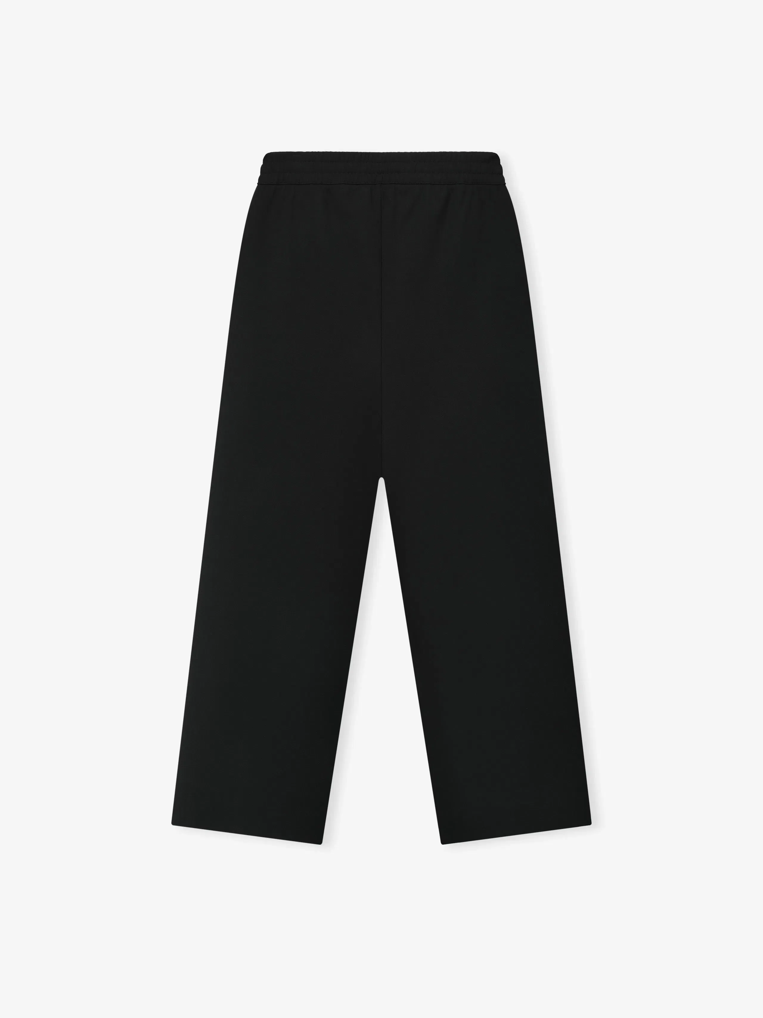 Essentials Double Weave Wool Wide Leg Drawstring Pants Black