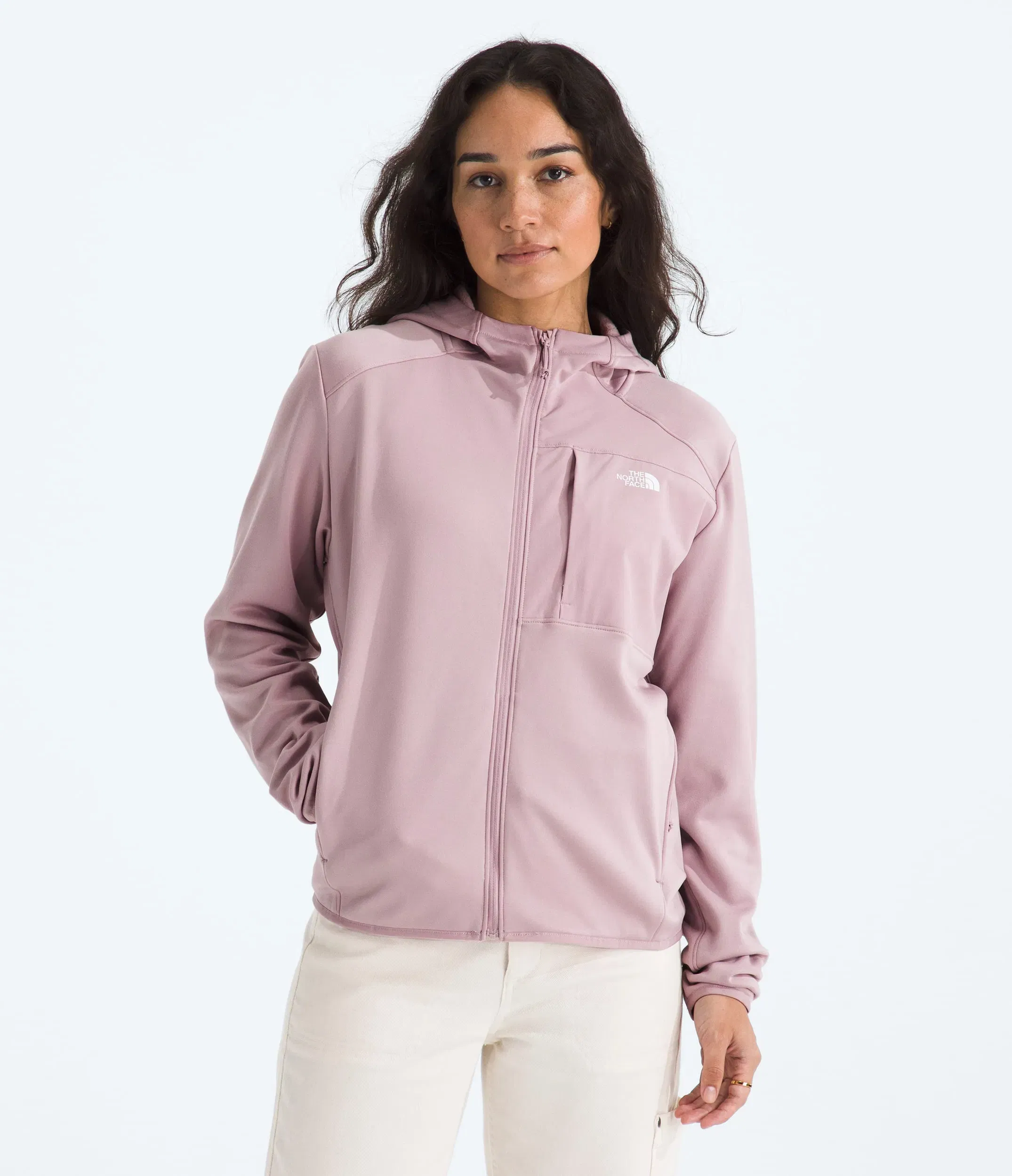 The North Face Women’s TNF™ Performance Fleece Full-Zip Hoodie Metal Pink