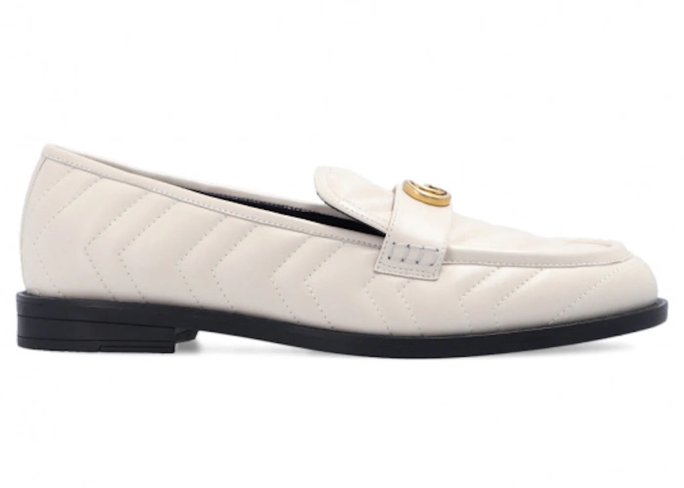 Gucci Marmont Matelassé Loafer White Womens