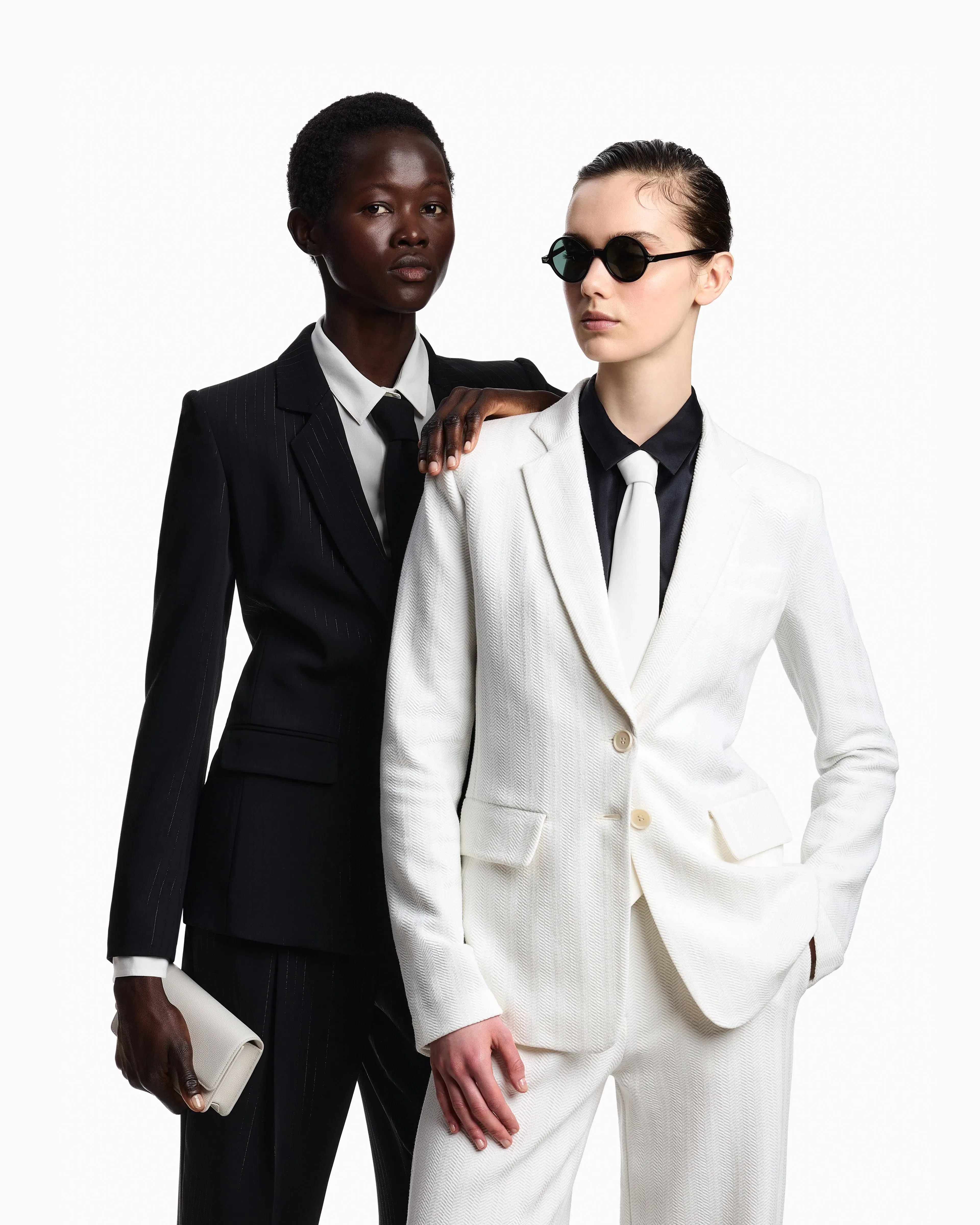 Emporio Armani Single-breasted jacket with a lurex pinstriped motif