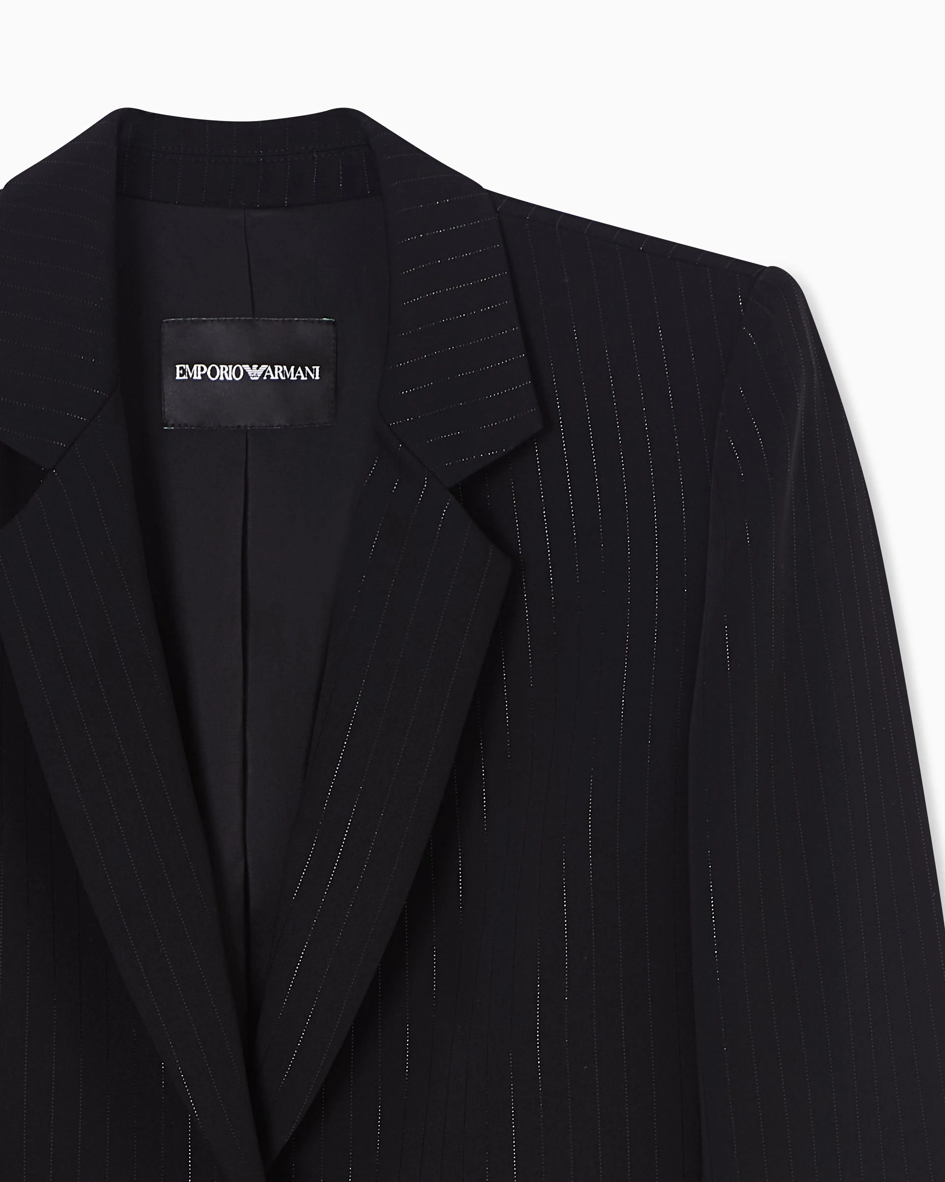 Emporio Armani Single-breasted jacket with a lurex pinstriped motif