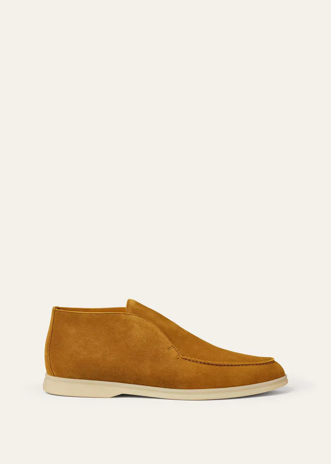 LoroPiana Open Walk Ankle Boot Dark Saffron