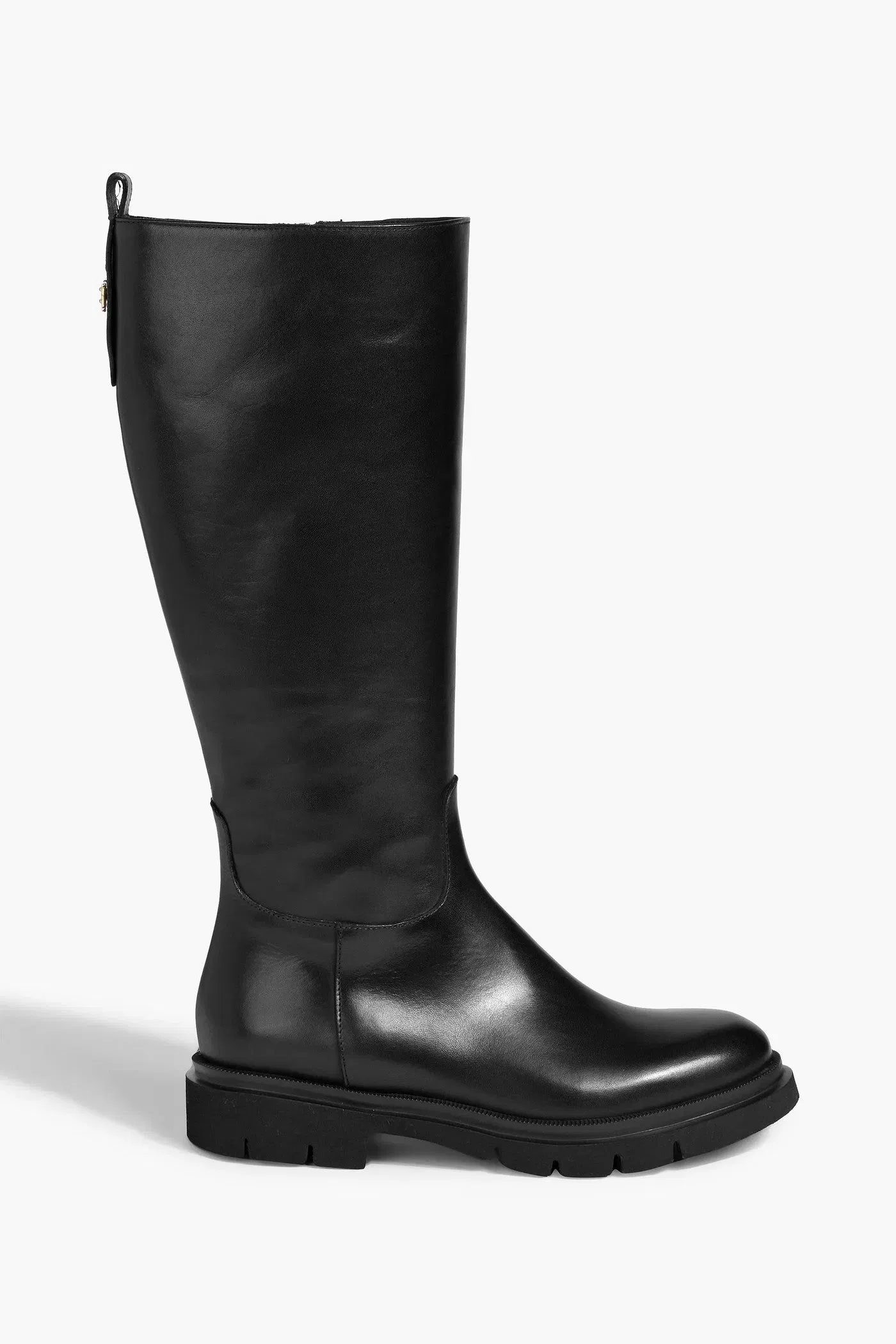Bally Waldina Leather Knee Boots Black Women's