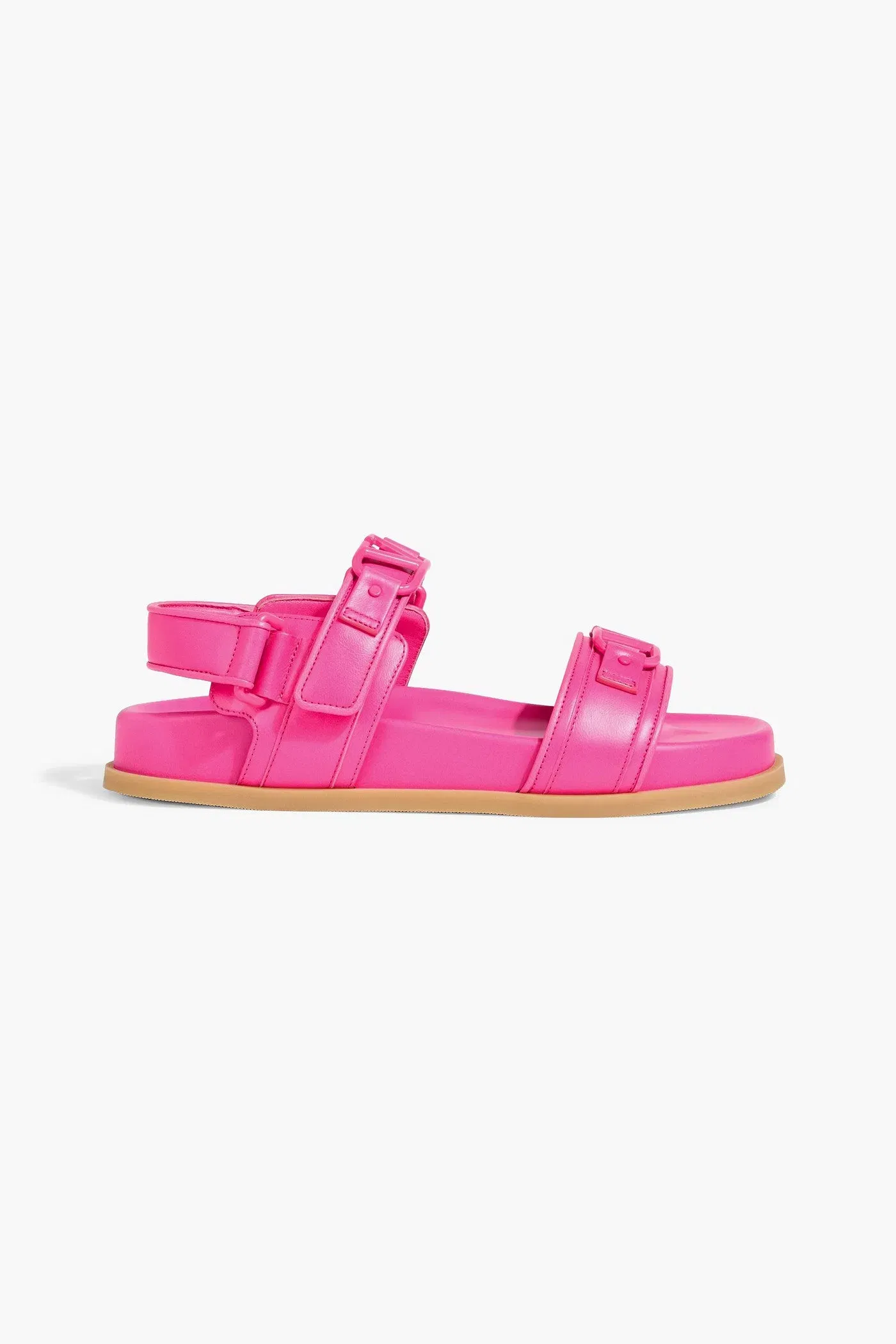Valentino Garavani Vlogo Signature Leather Slingback Sandals Bright Pink Women's