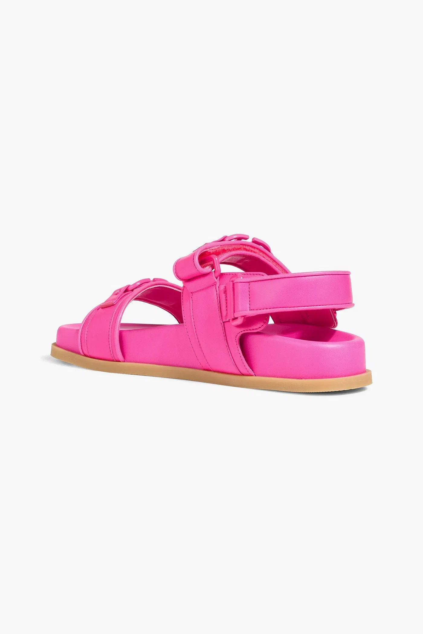 Valentino Garavani Vlogo Signature Leather Slingback Sandals Bright Pink Women's