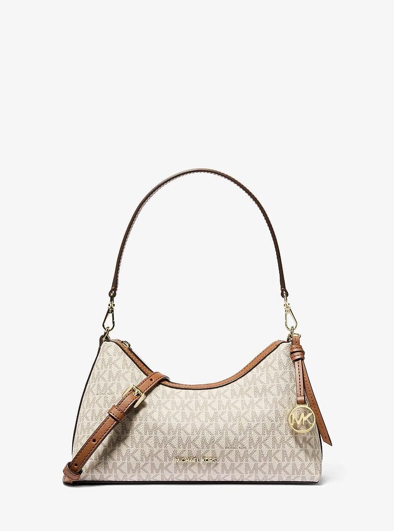 Michael Kors Sammy Small Signature Logo Convertible Crossbody Bag Vanilla