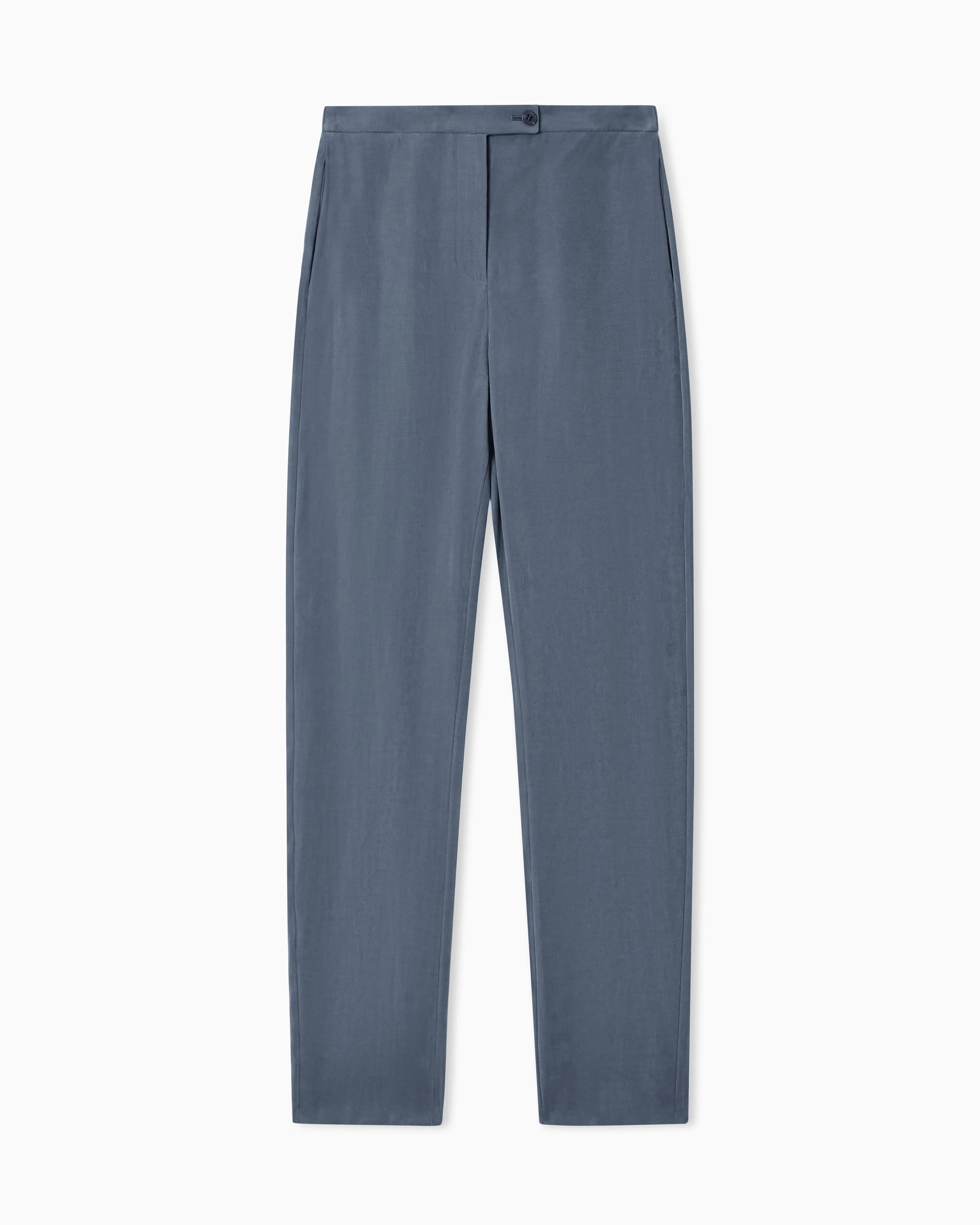 Emporio Armani Washed modal twill trousers