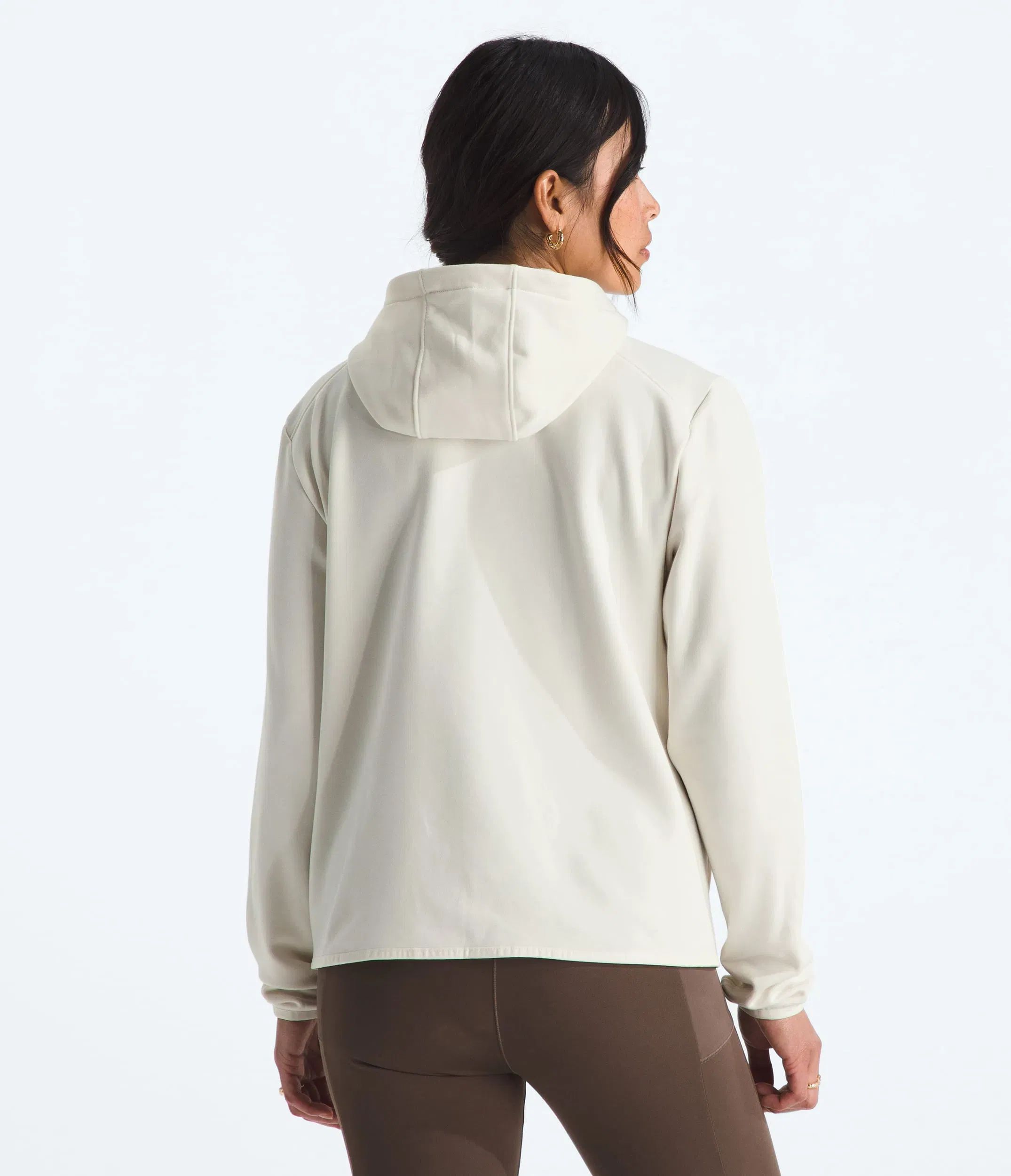 The North Face Women’s TNF™ Performance Fleece Full-Zip Hoodie White Dune