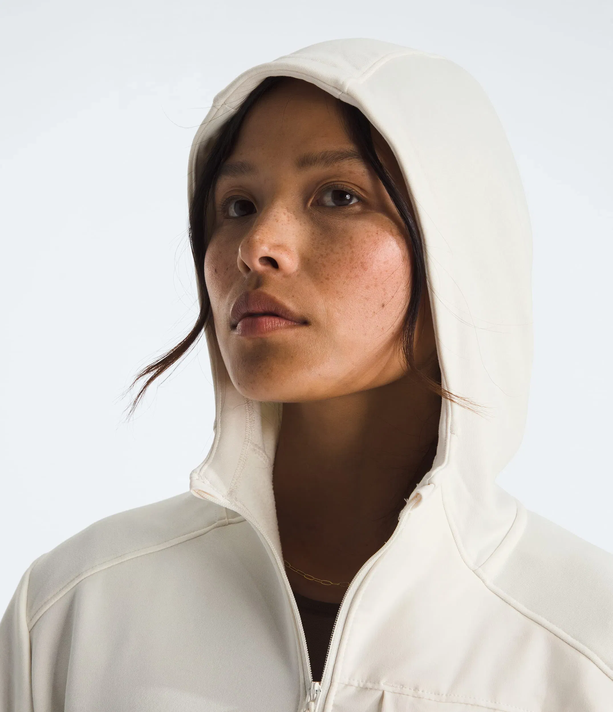 The North Face Women’s TNF™ Performance Fleece Full-Zip Hoodie White Dune