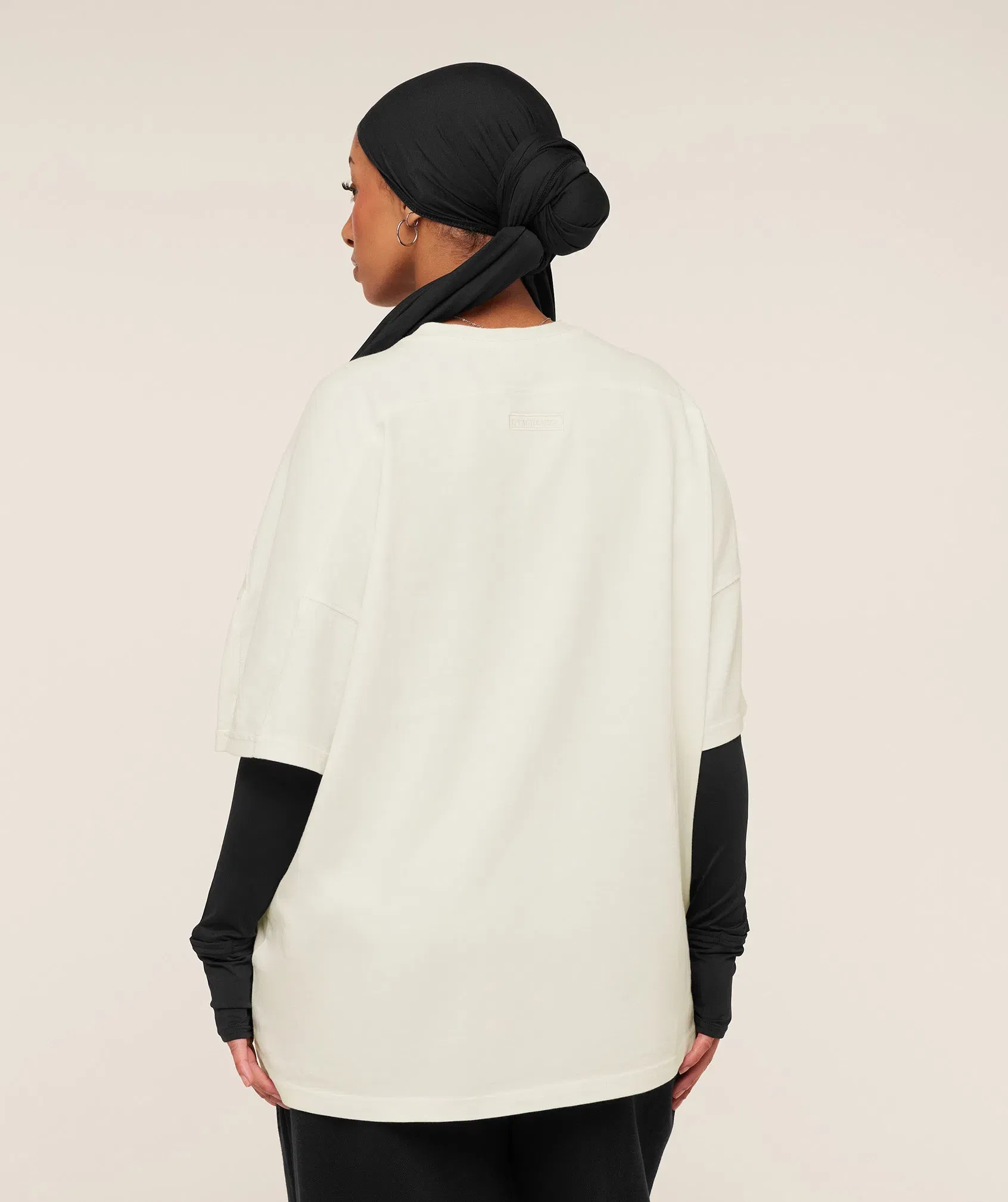 Women's Gymshark Pump Cover Structured Fleece Top Soft White