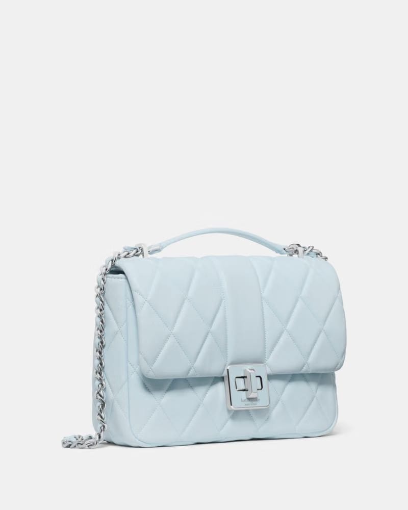 KateSpade Carey Quilted Small Flap Crossbody Crisp Sky