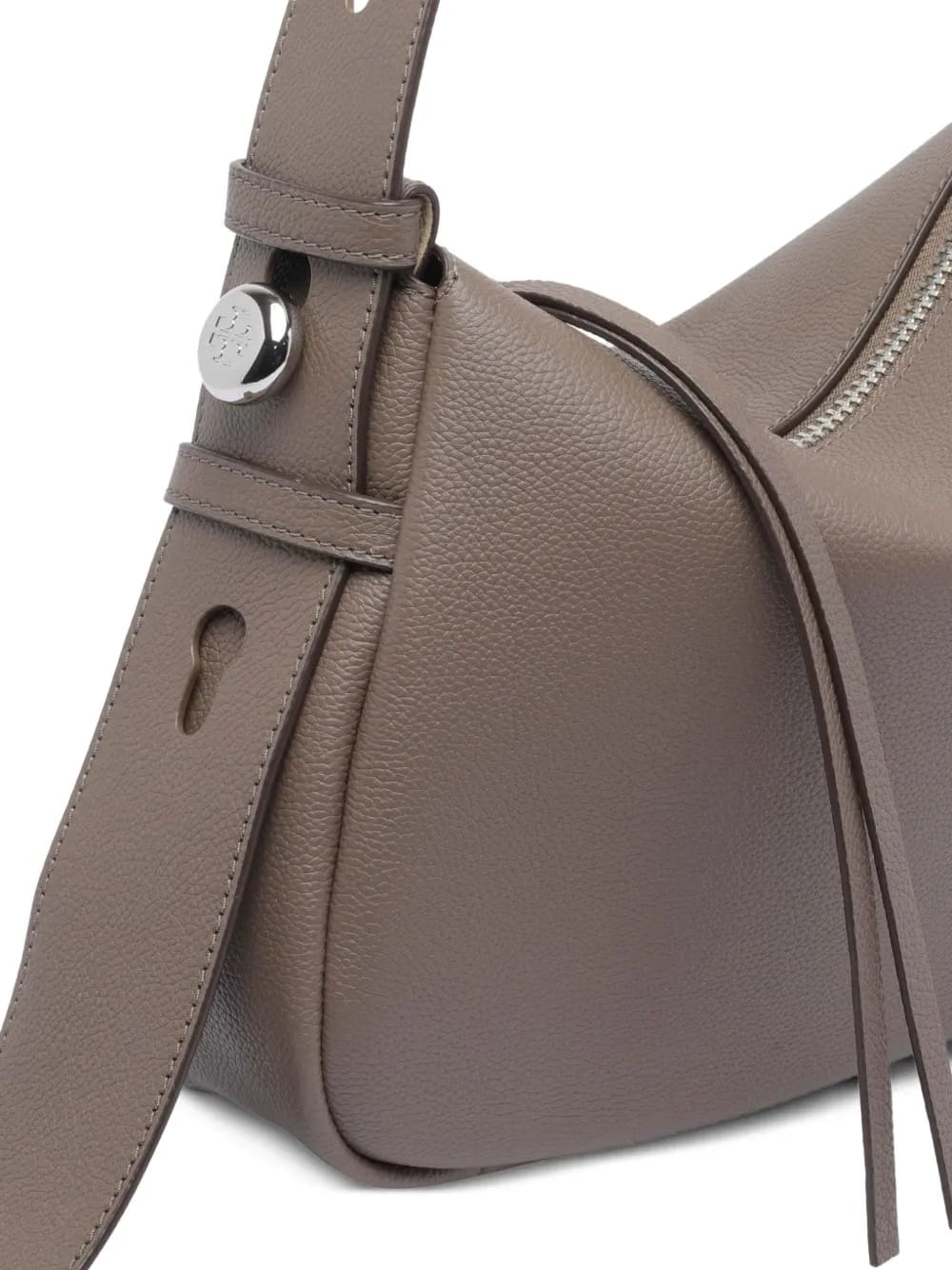 Romy zip-fastening leather shoulder bag