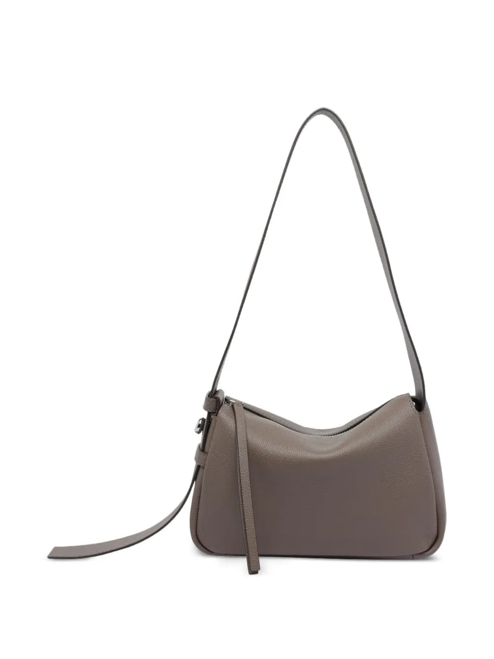 small zip-fastening leather shoulder bag