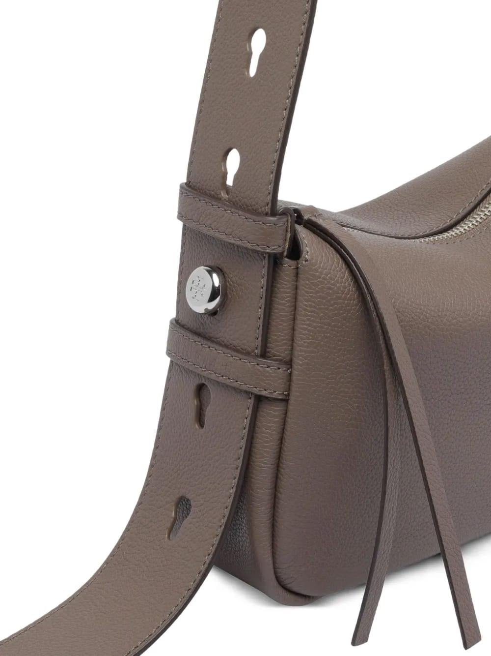 small zip-fastening leather shoulder bag