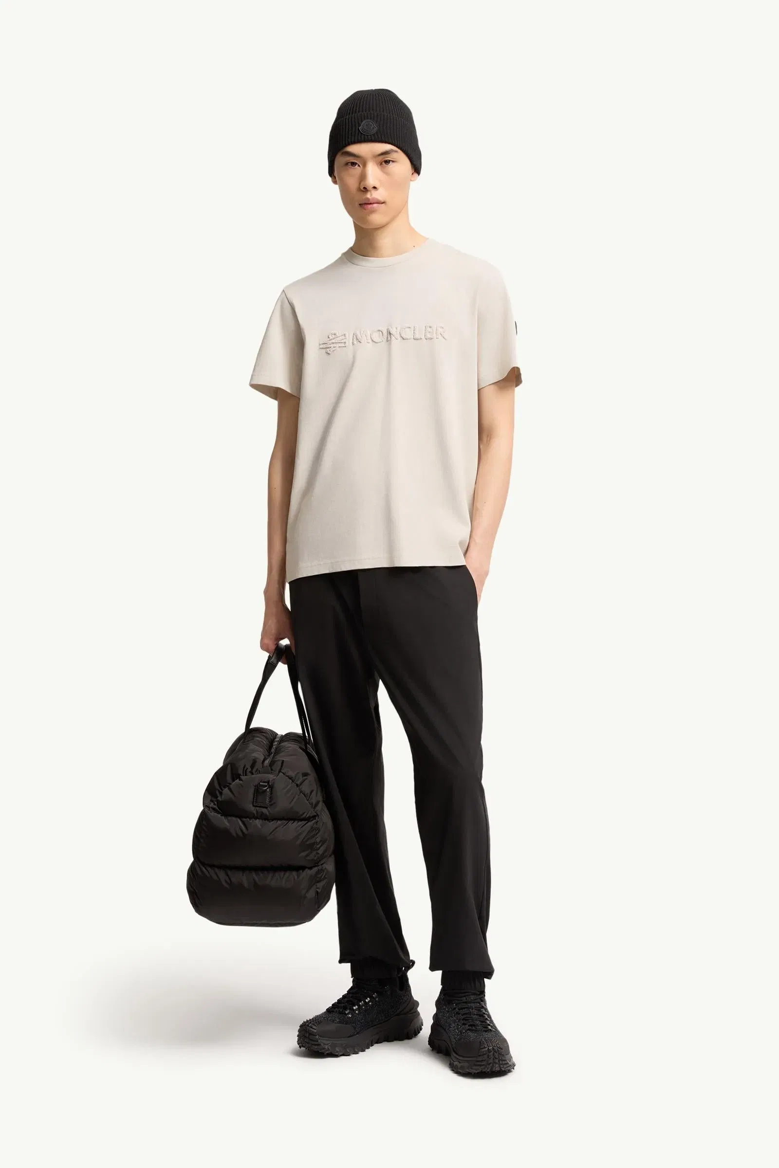 Moncler Logo Cotton T-Shirt White Ivory White Ivory