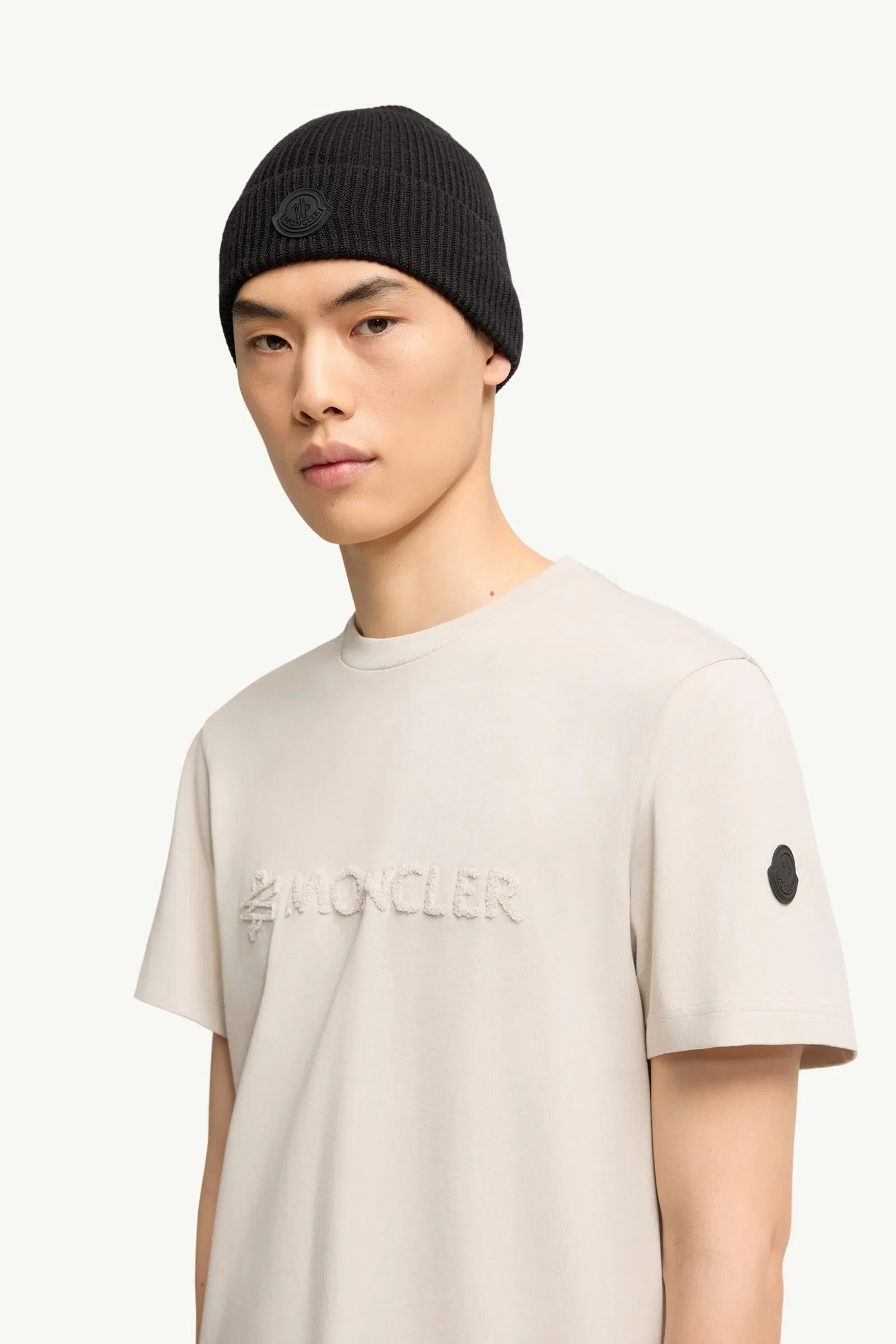 Moncler Logo Cotton T-Shirt White Ivory White Ivory