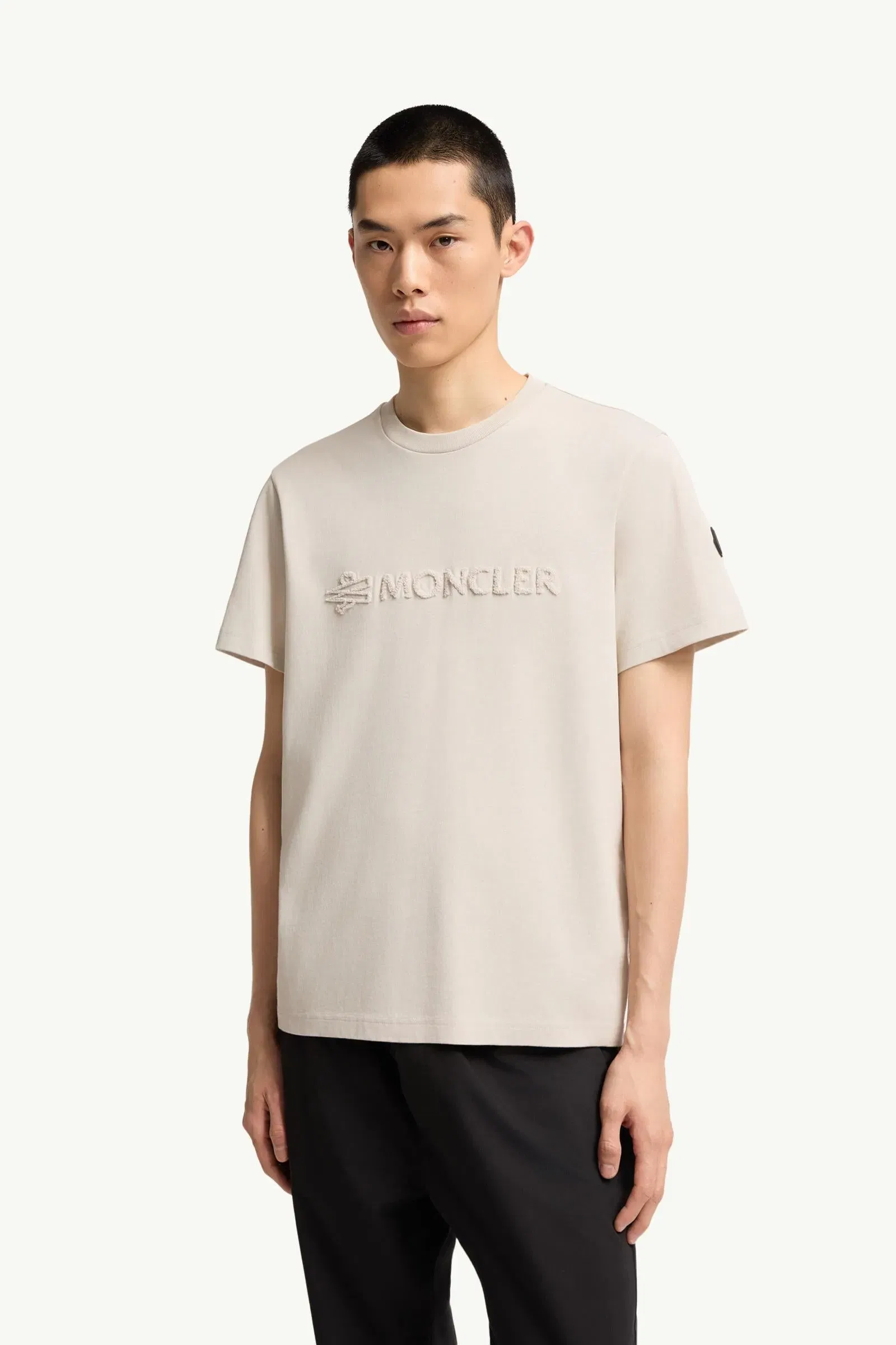 Moncler Logo Cotton T-Shirt White Ivory White Ivory