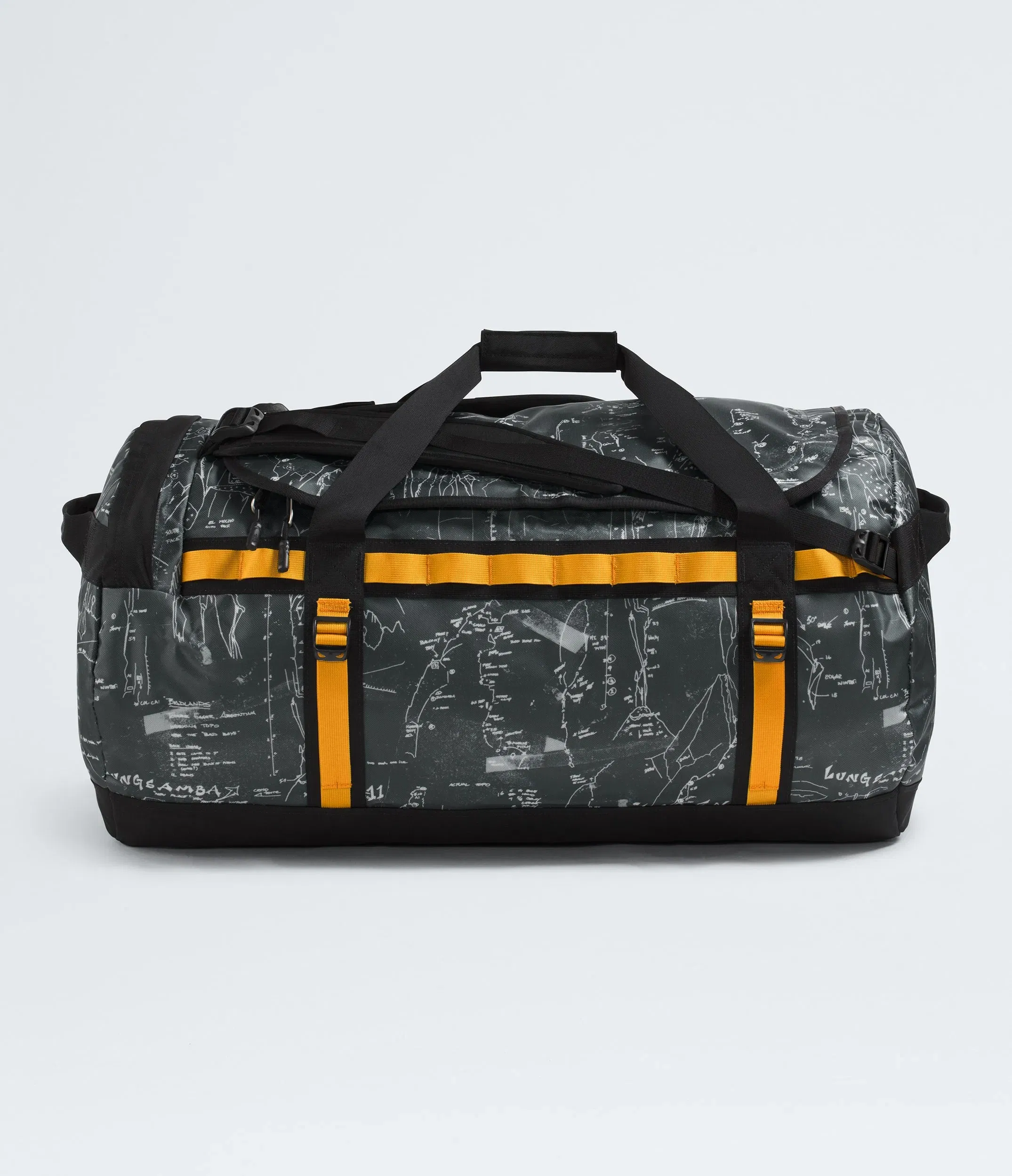 The North Face Base Camp™ Duffel—L Anthracite Grey Conrad Topos Print-Summit Gold