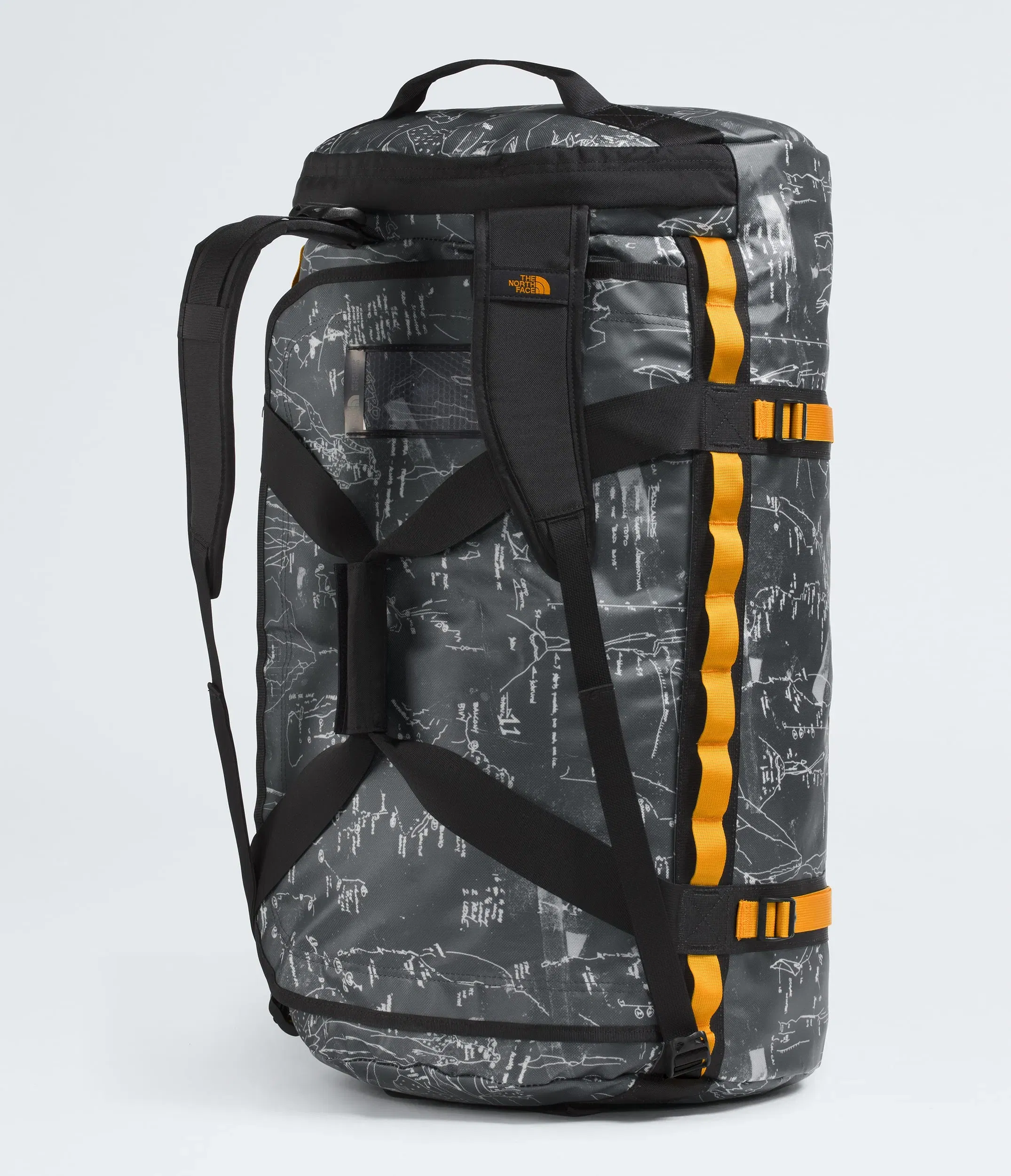 The North Face Base Camp™ Duffel—L Anthracite Grey Conrad Topos Print-Summit Gold