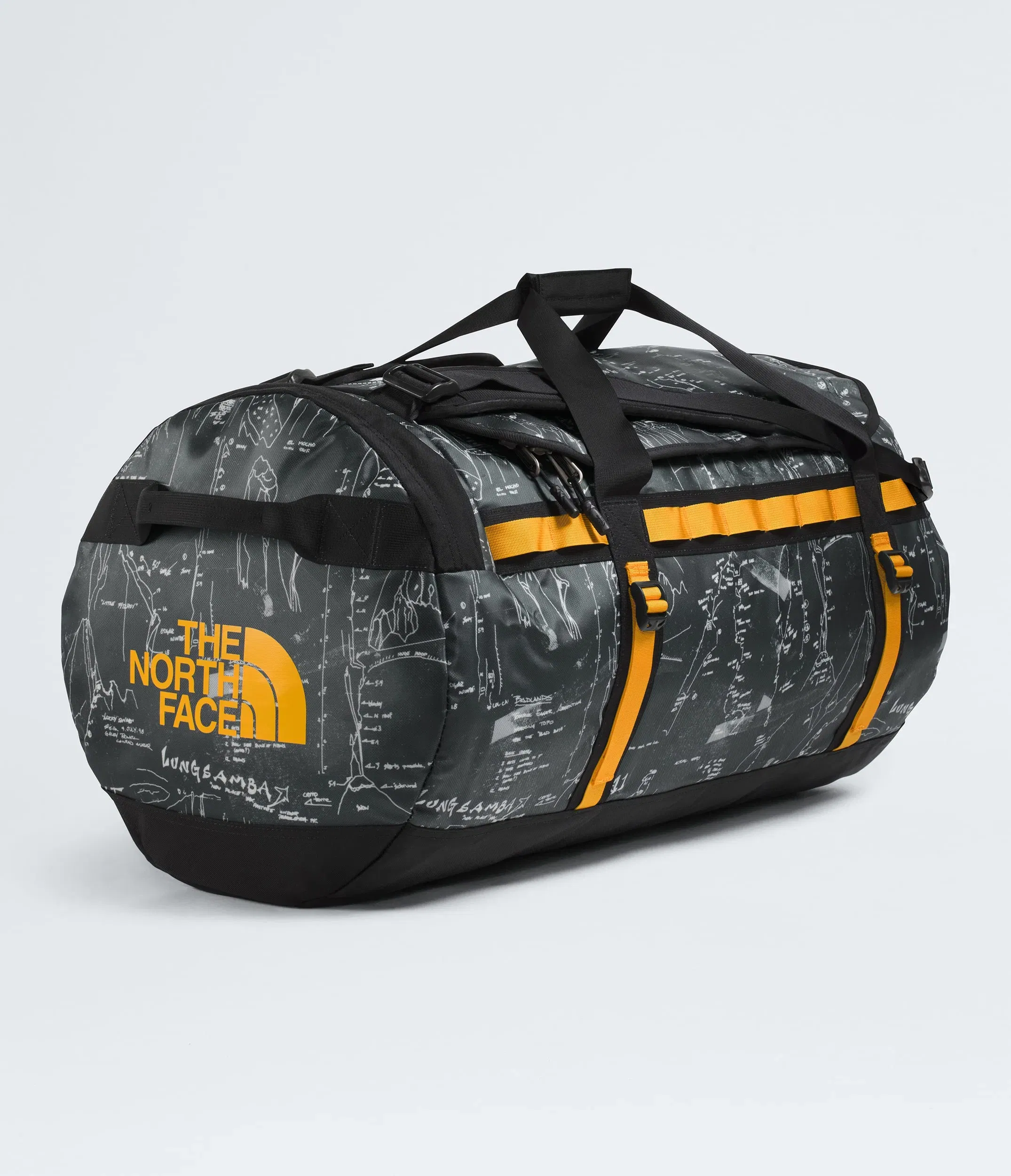 The North Face Base Camp™ Duffel—L Anthracite Grey Conrad Topos Print-Summit Gold