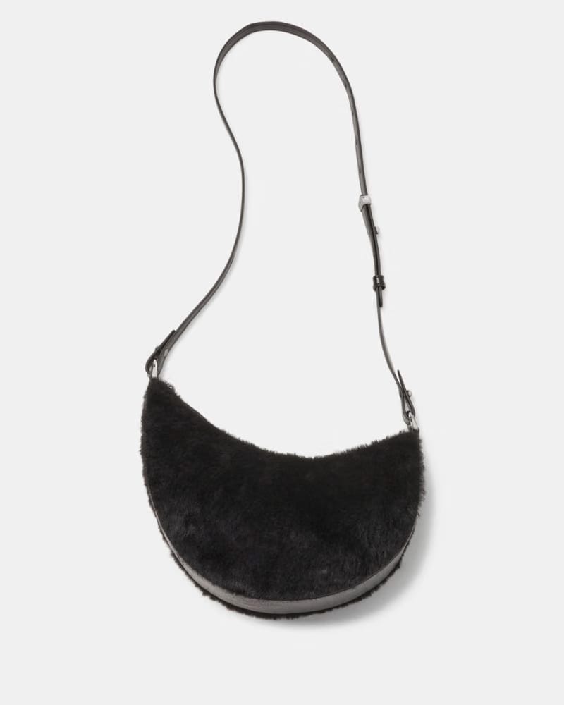 KateSpade Duo Shearling Bear Crossbody Bag Black Multi