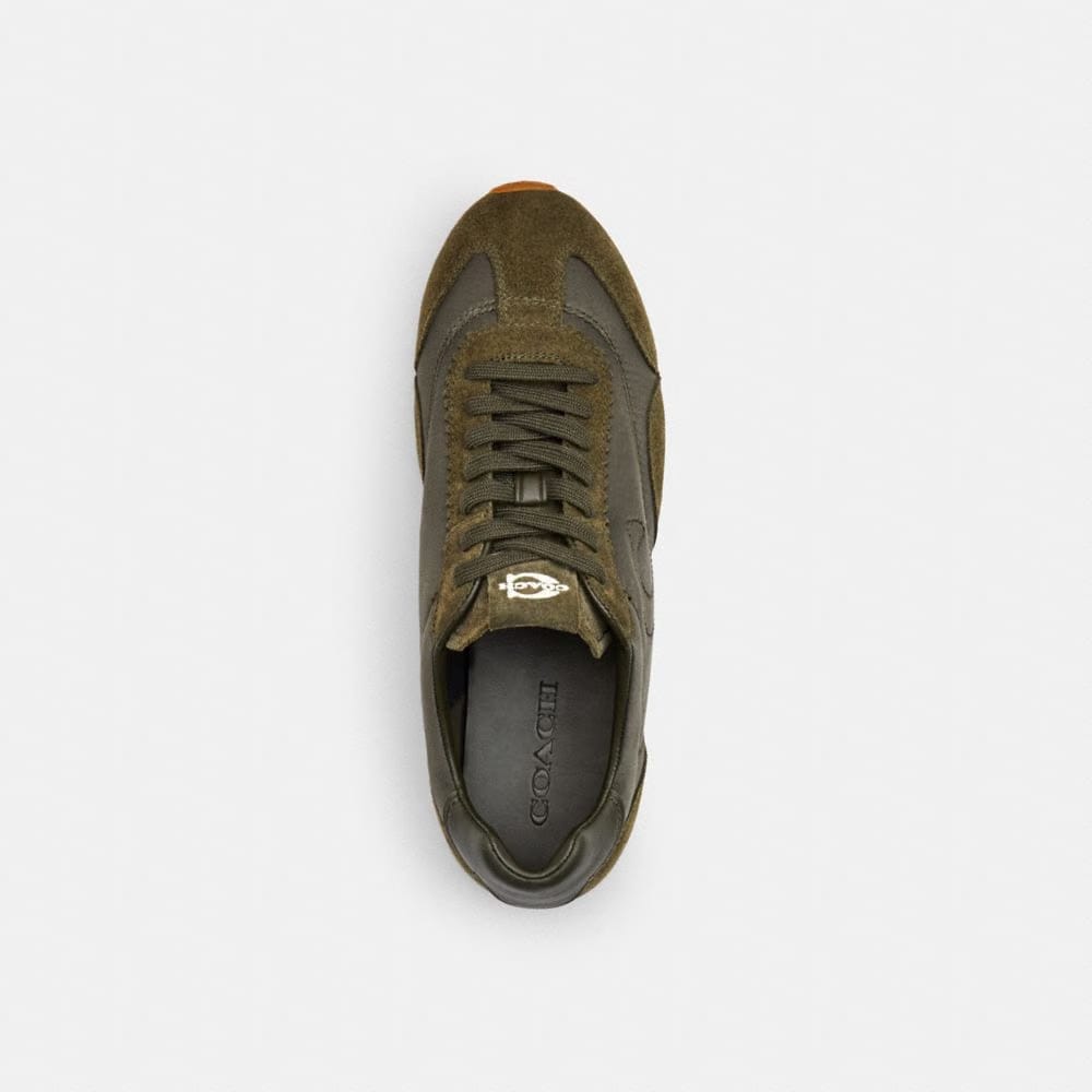 Women's Coach Flat Sneaker Olive