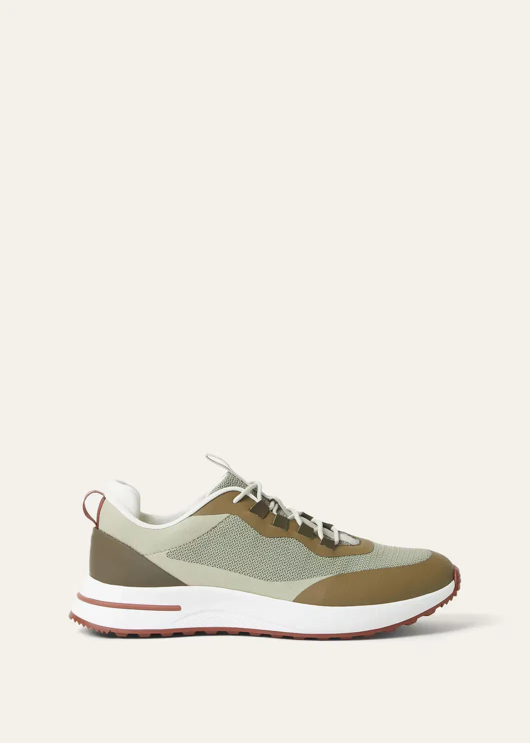 LoroPiana Week End Walk Sneaker Frost Dark Green
