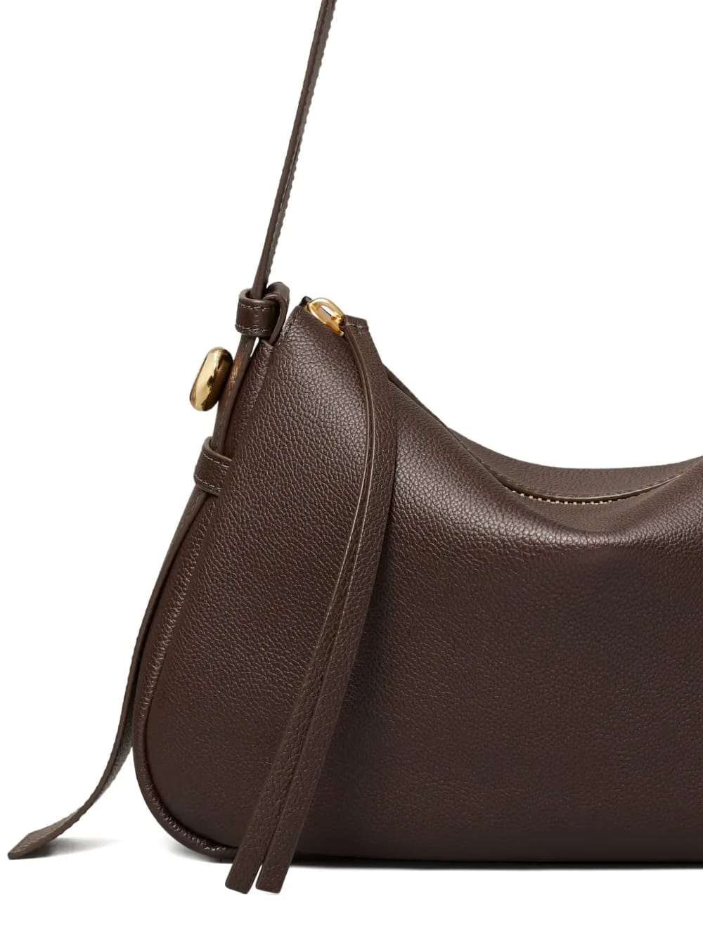 zip-fastening flap shoulder bag