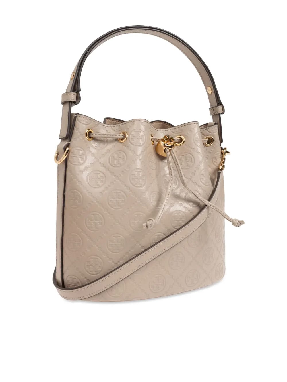 All-over-debossed logo bucket bag