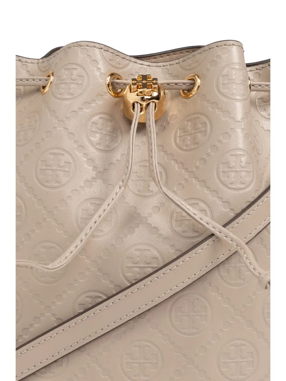 All-over-debossed logo bucket bag