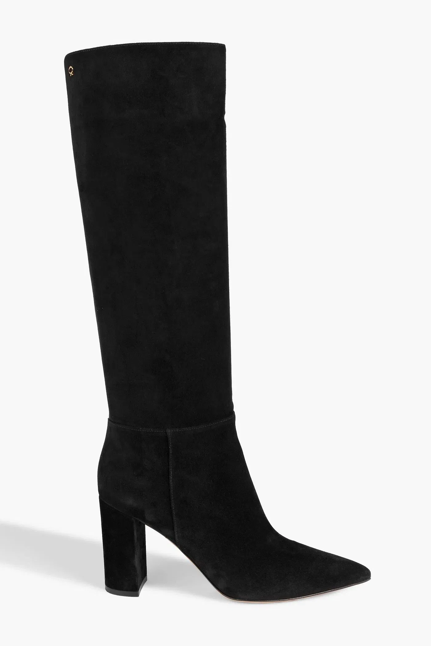 Gianvito Rossi Piper 85 Suede Knee Boots Black Women's