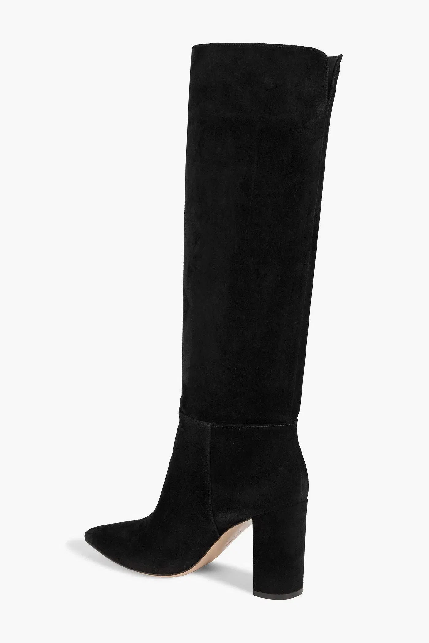 Gianvito Rossi Piper 85 Suede Knee Boots Black Women's