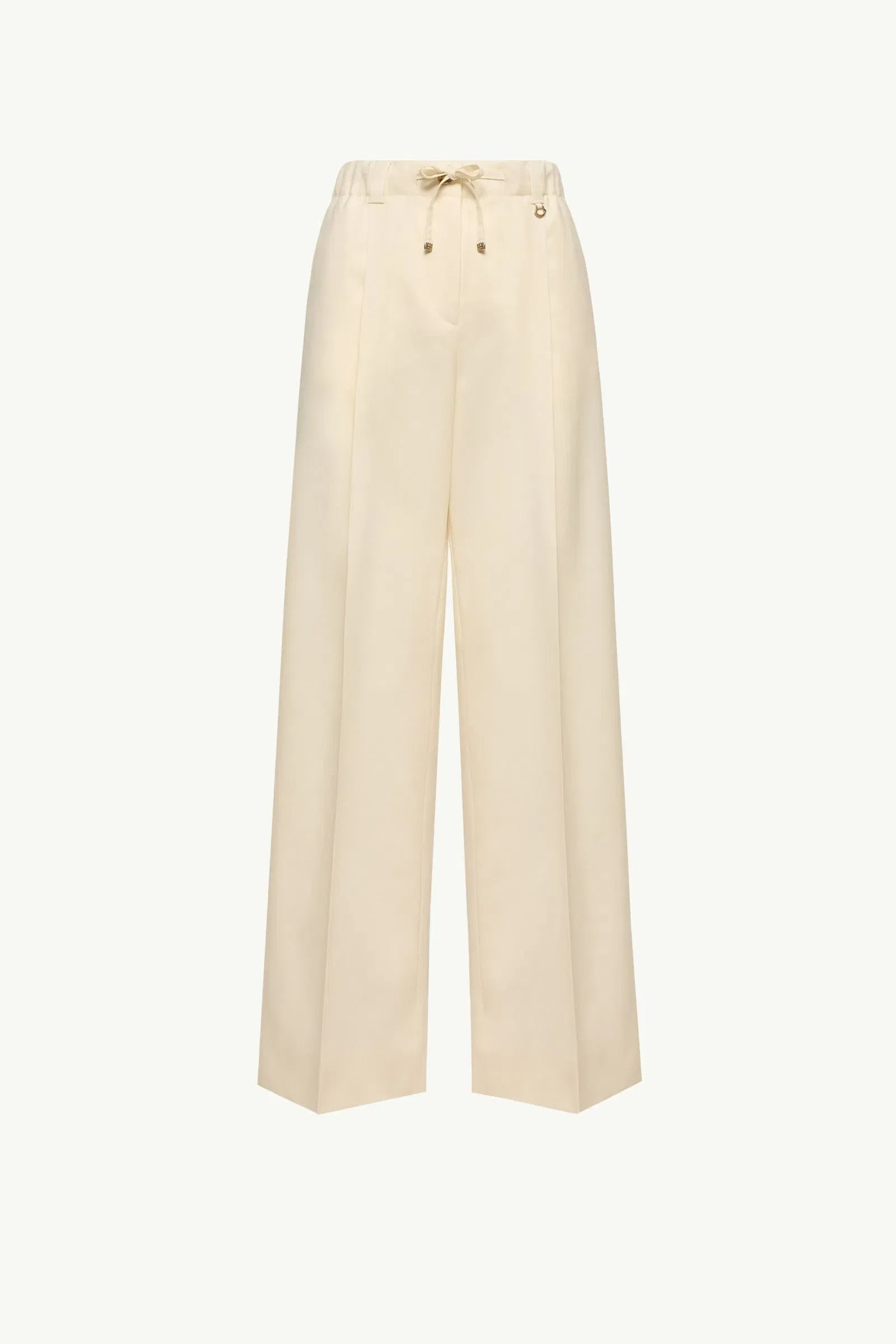 Moncler Wool Gabardine Tailored Pants White White