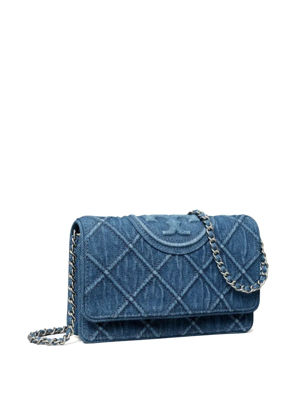 Fleming Soft denim chain cross body bag