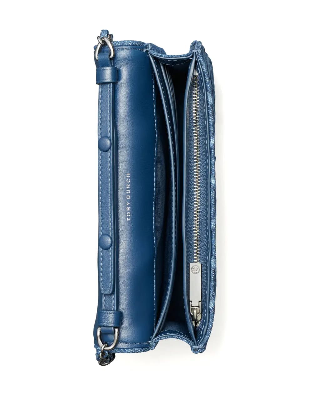 Fleming Soft denim chain cross body bag