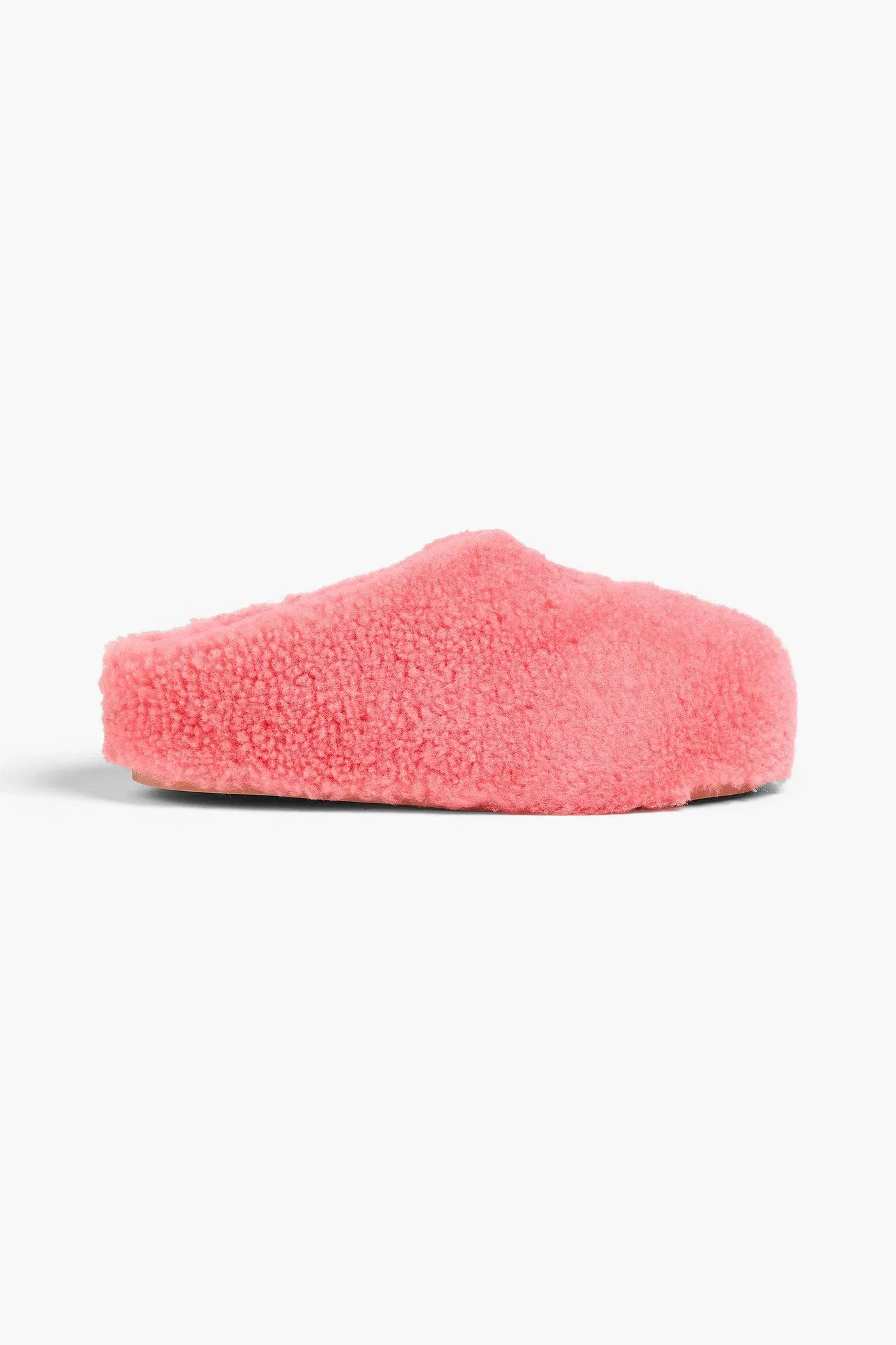 Amina Muaddi Giuly Shearling Slippers Bubblegum Women's