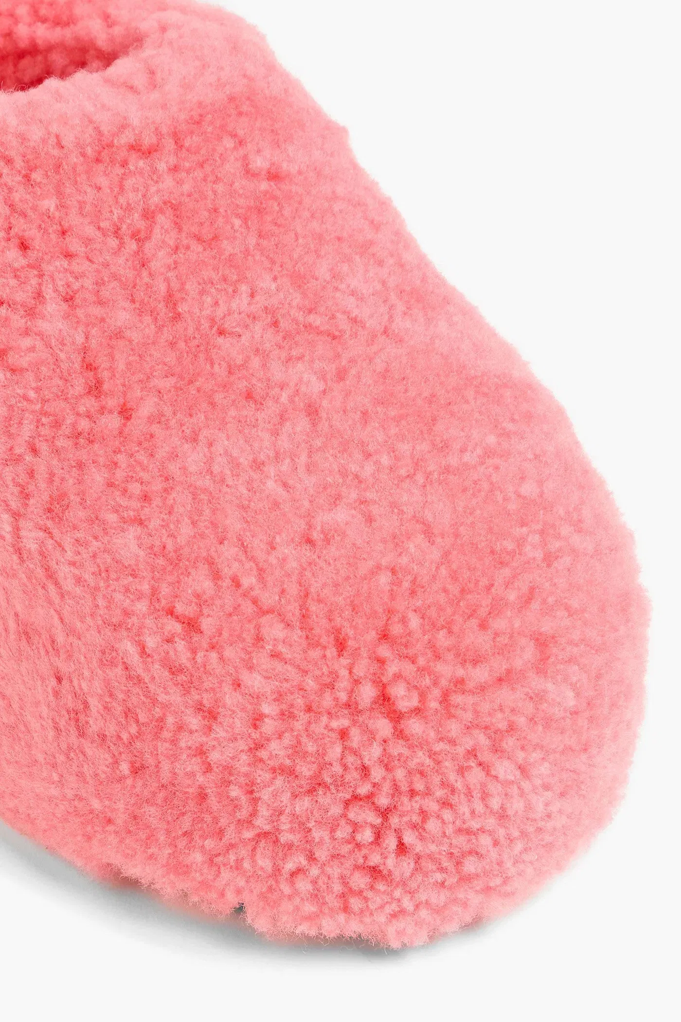 Amina Muaddi Giuly Shearling Slippers Bubblegum Women's