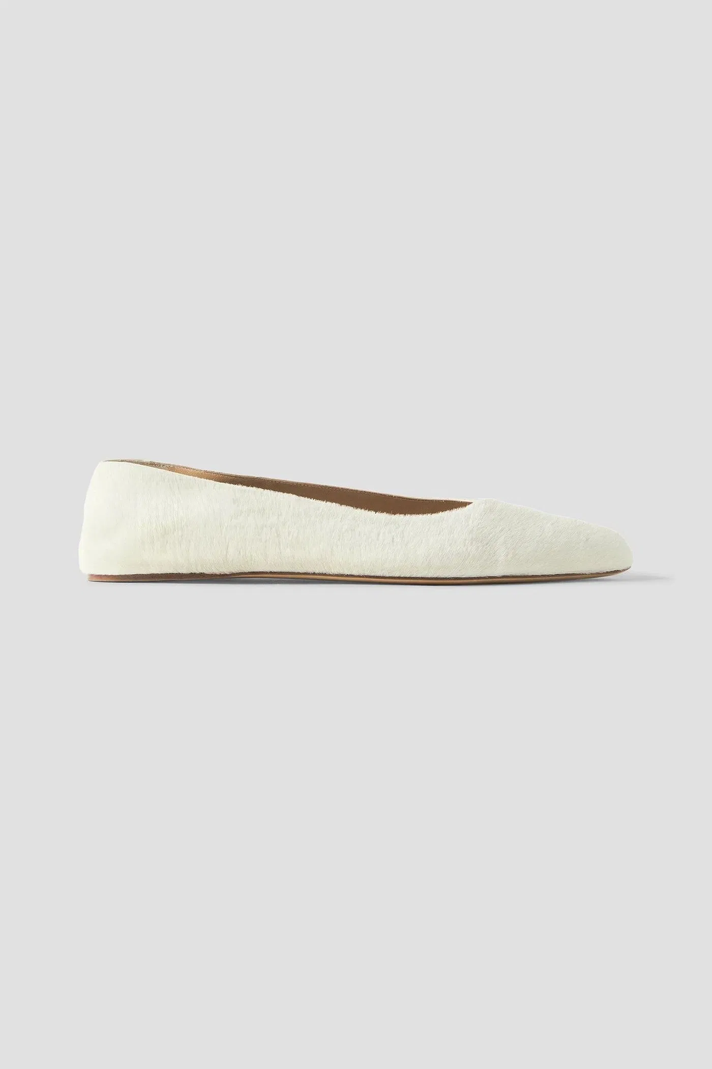 Gabriela Hearst Andre Calf Hair Point-Toe Flats Ivory Women's