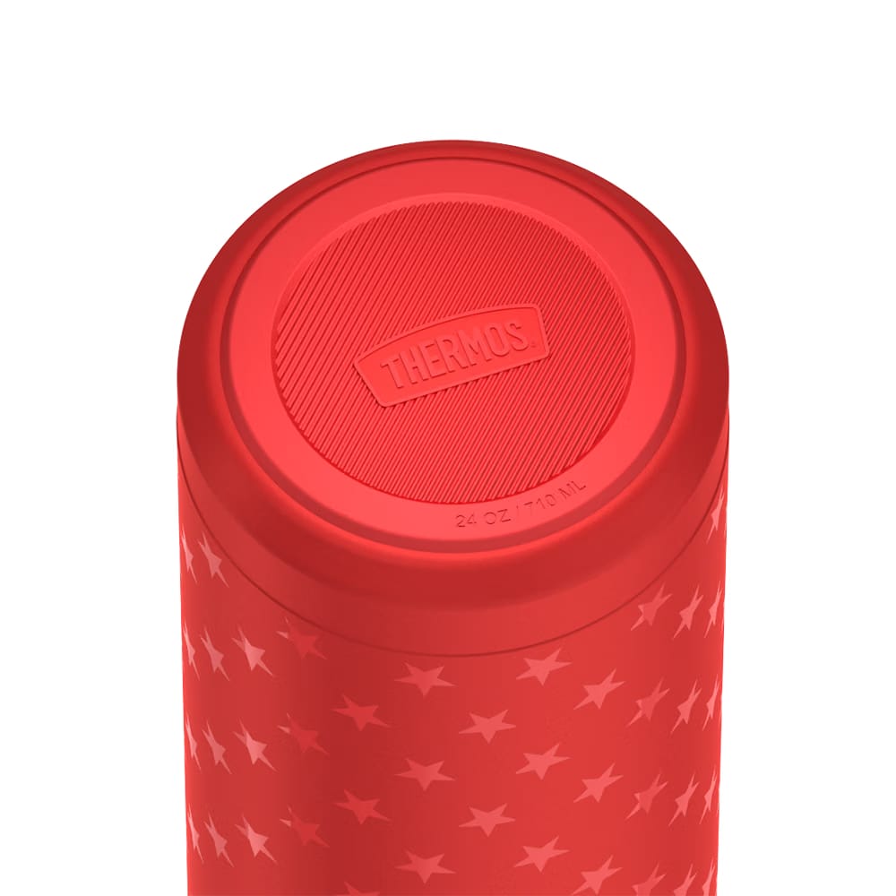 Thermos 24oz ICON WATER BOTTLE WITH SPOUT Red Stars