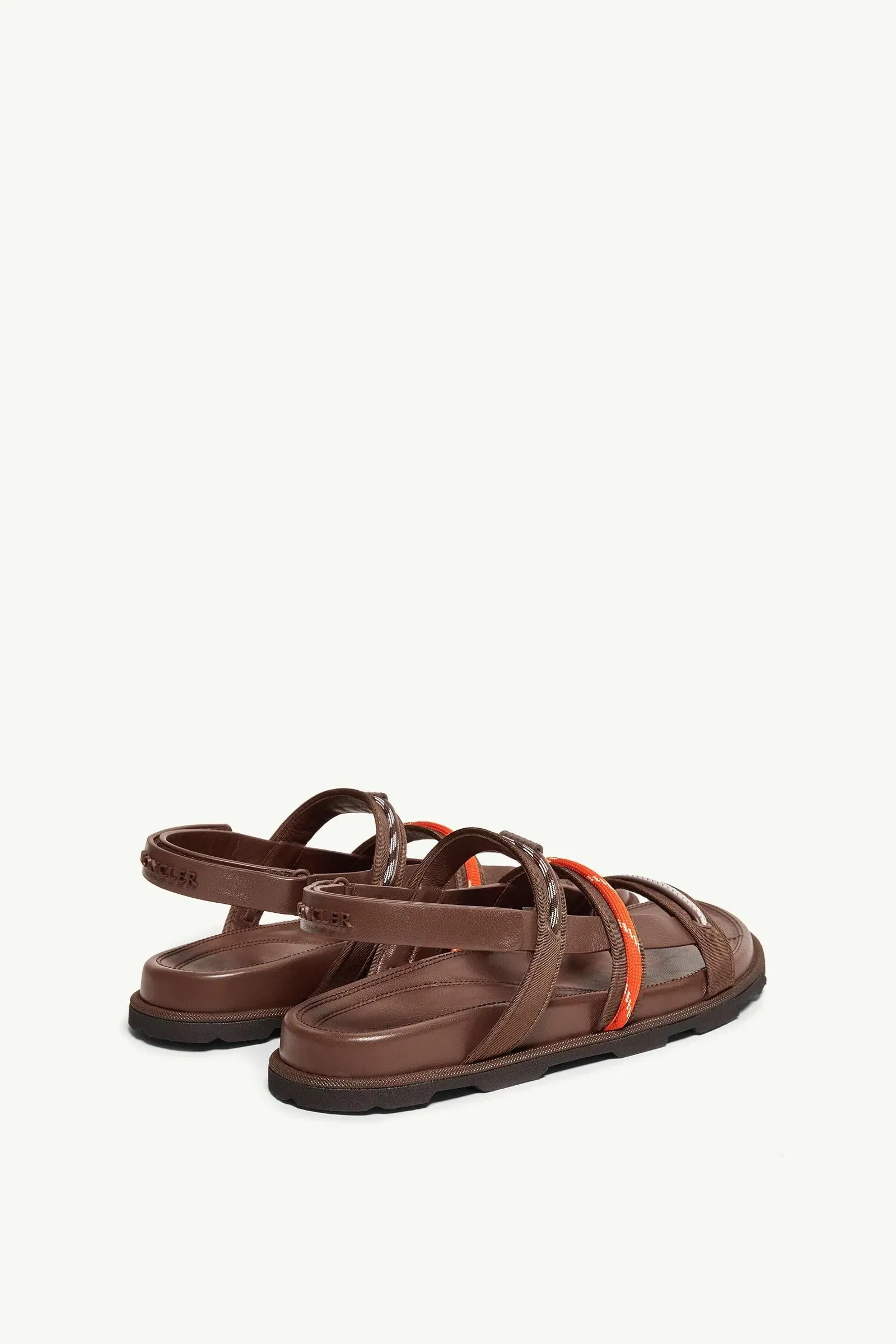 Moncler Vera Isla Leather Sandals Brown