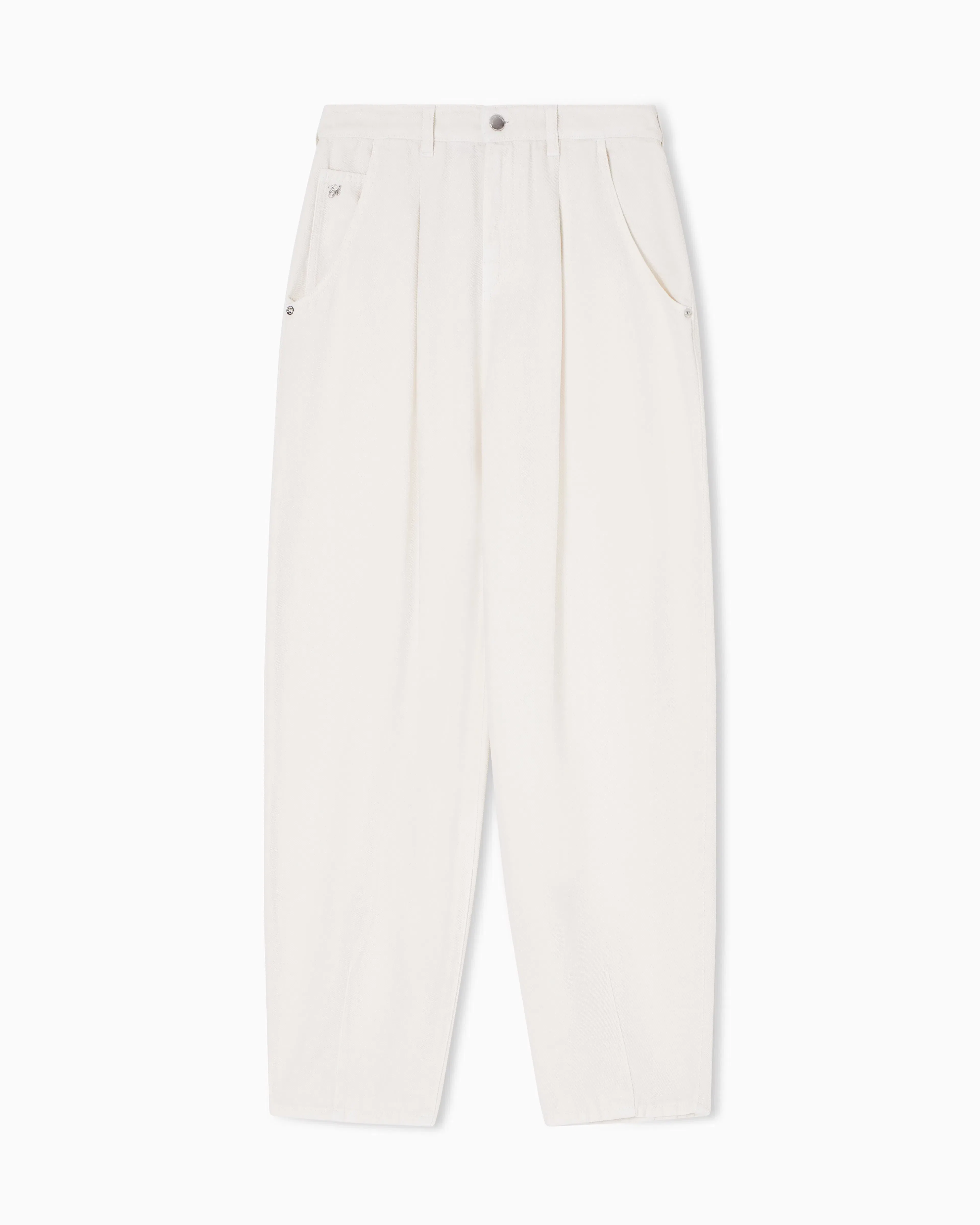 Emporio Armani J8H relaxed-fit garment-dyed Lyocell trousers