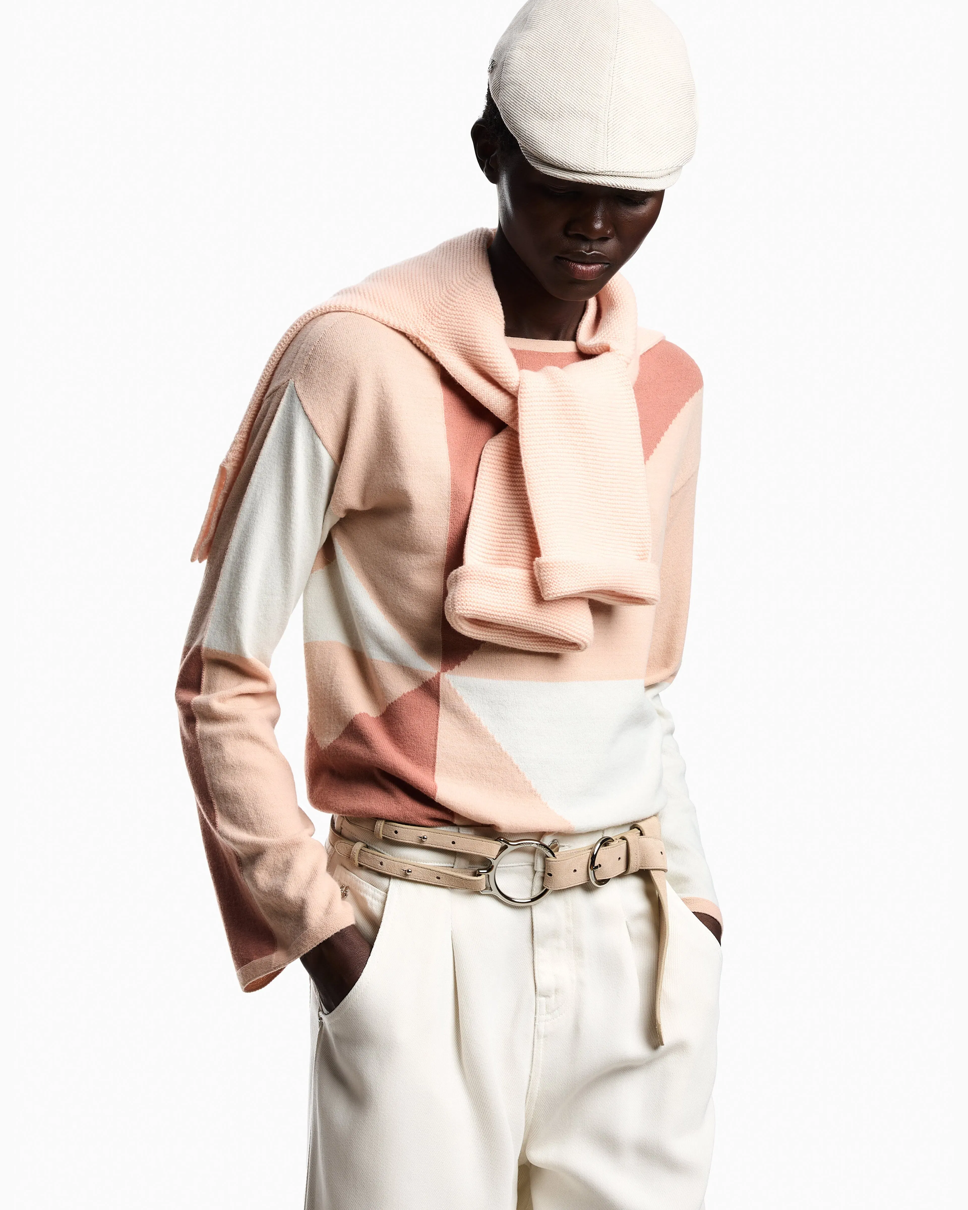 Emporio Armani J8H relaxed-fit garment-dyed Lyocell trousers