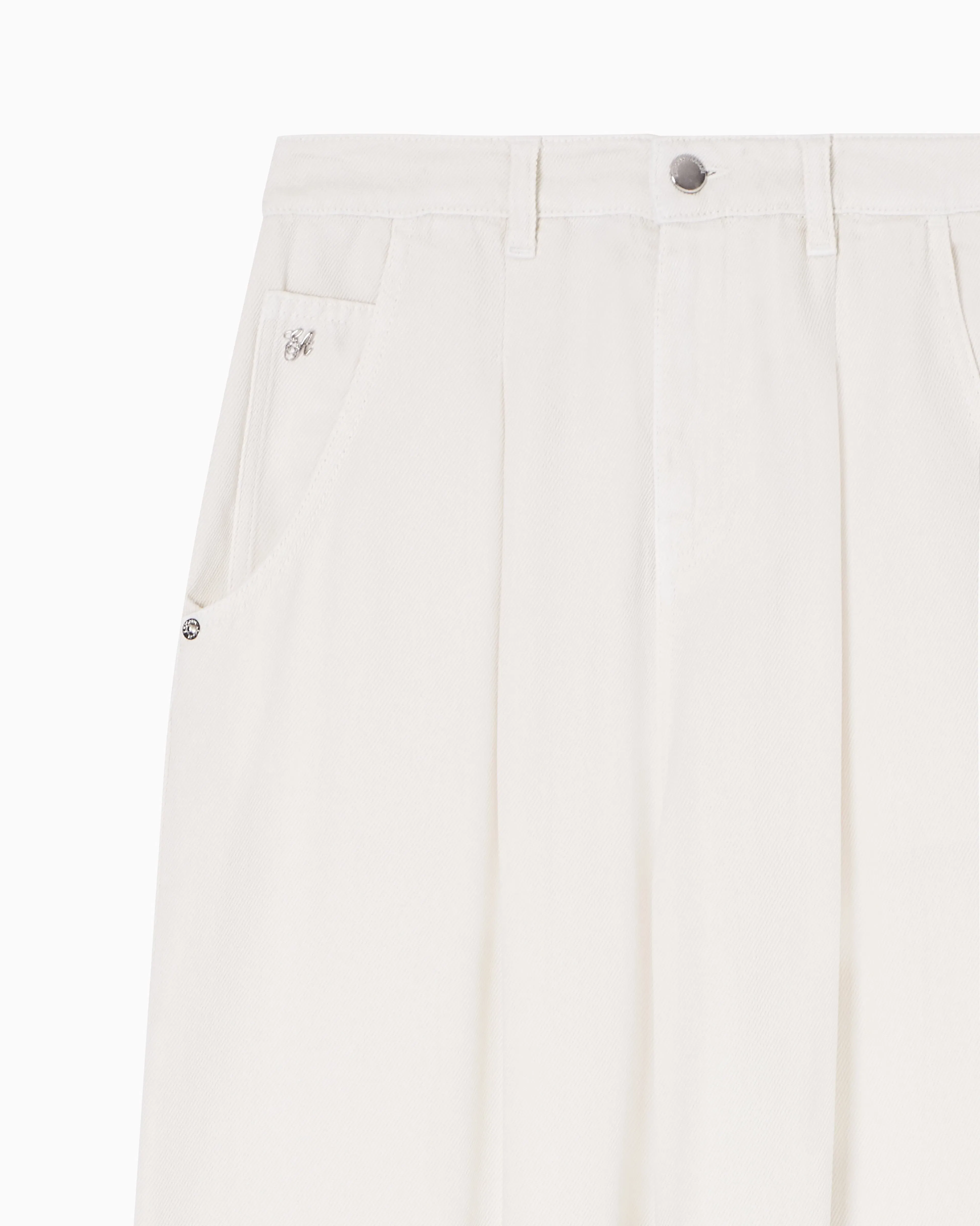 Emporio Armani J8H relaxed-fit garment-dyed Lyocell trousers