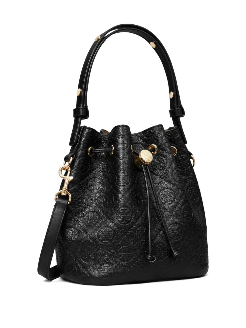 T-Monogram textured bucket bag